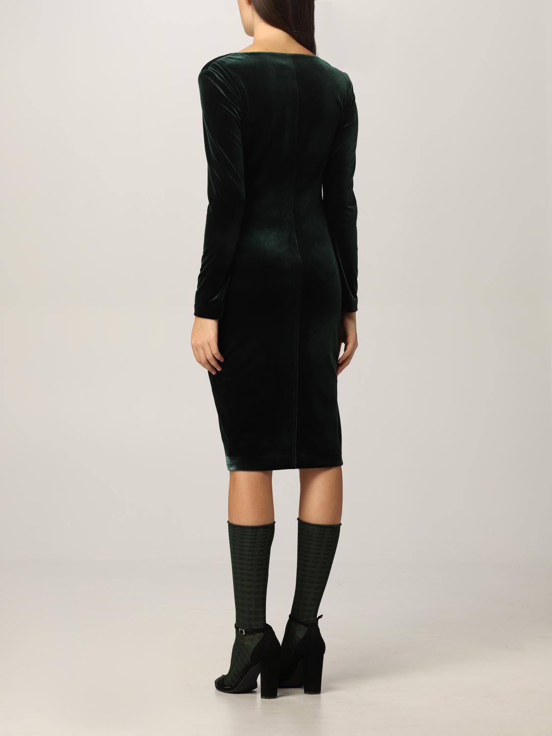LAUREN RALPH LAUREN: Abito a tubino in velluto - Verde | Abito Lauren Ralph  Lauren 250756620 GIGLIO.COM