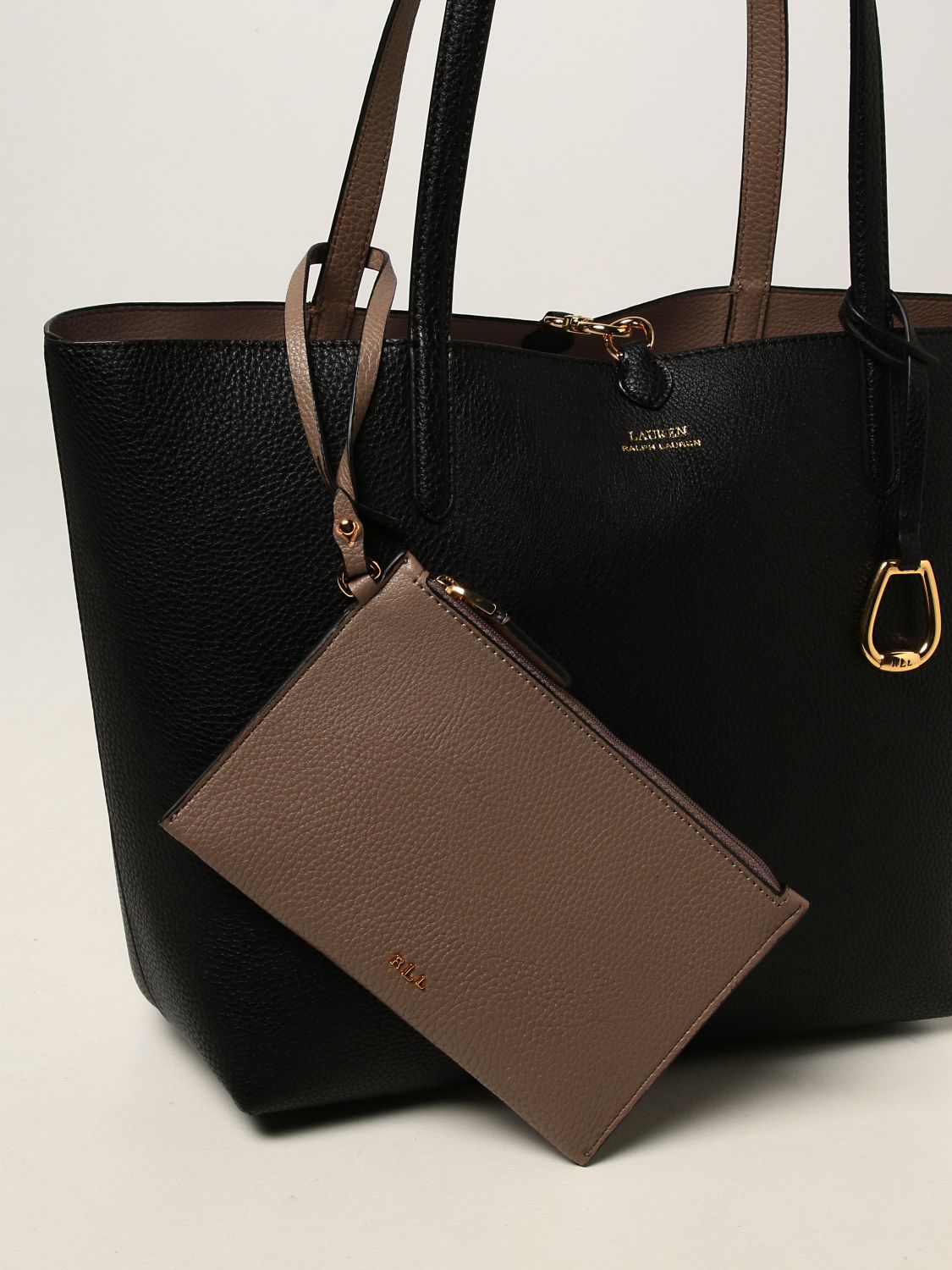 LAUREN RALPH LAUREN: bag in synthetic leather - Black  Lauren Ralph Lauren  tote bags 431697680 online at