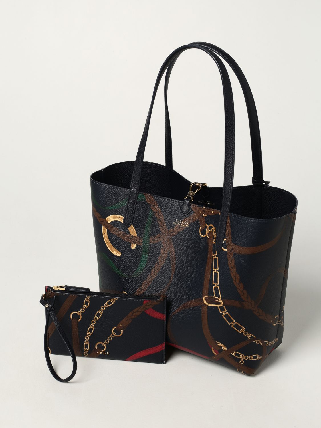 LAUREN RALPH LAUREN: leather tote bag - Black  Lauren Ralph Lauren tote  bags 4316976800 online at