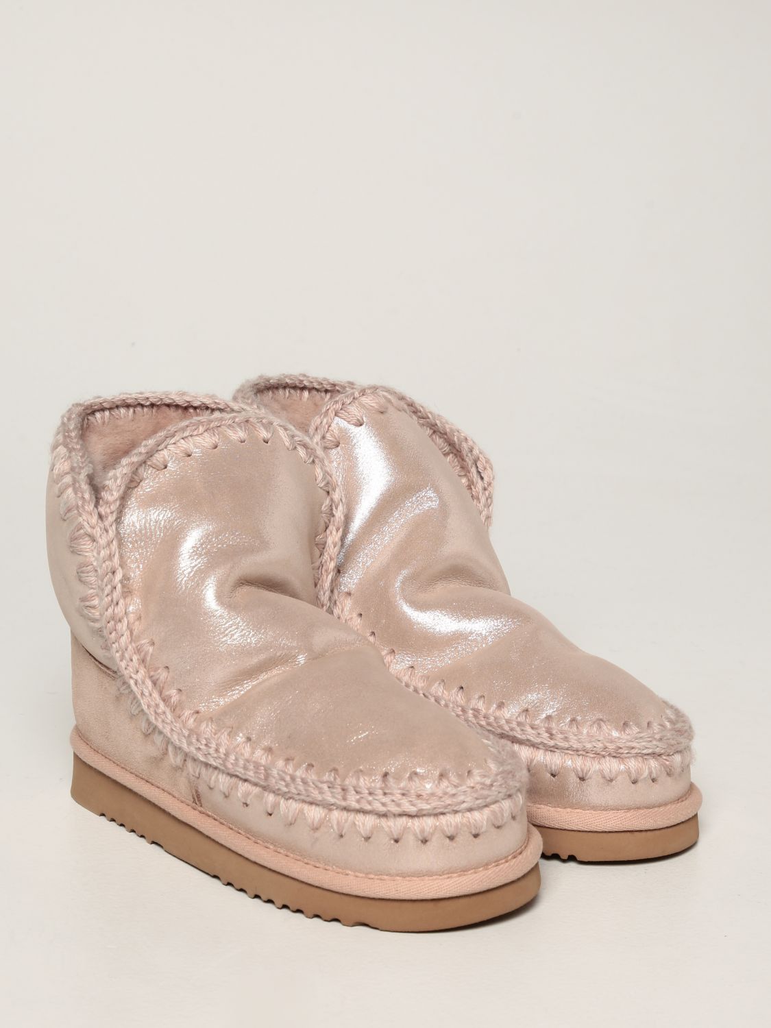 Bottines plates Mou: Chaussures femme Mou rose 2