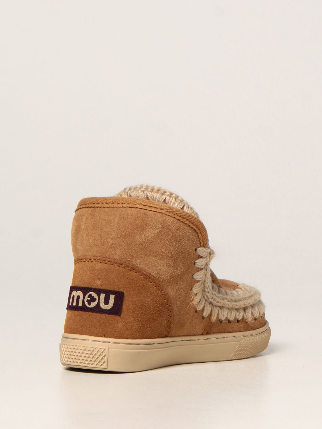 Shoes Mou: Eskimo boot Kid Mou sneaker in suede tobacco 3