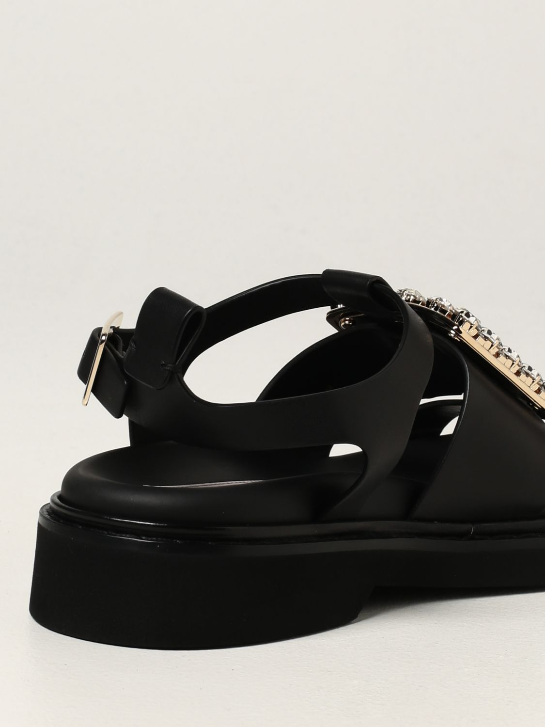 Sandales plates Roger Vivier: Chaussures femme Roger Vivier noir 3