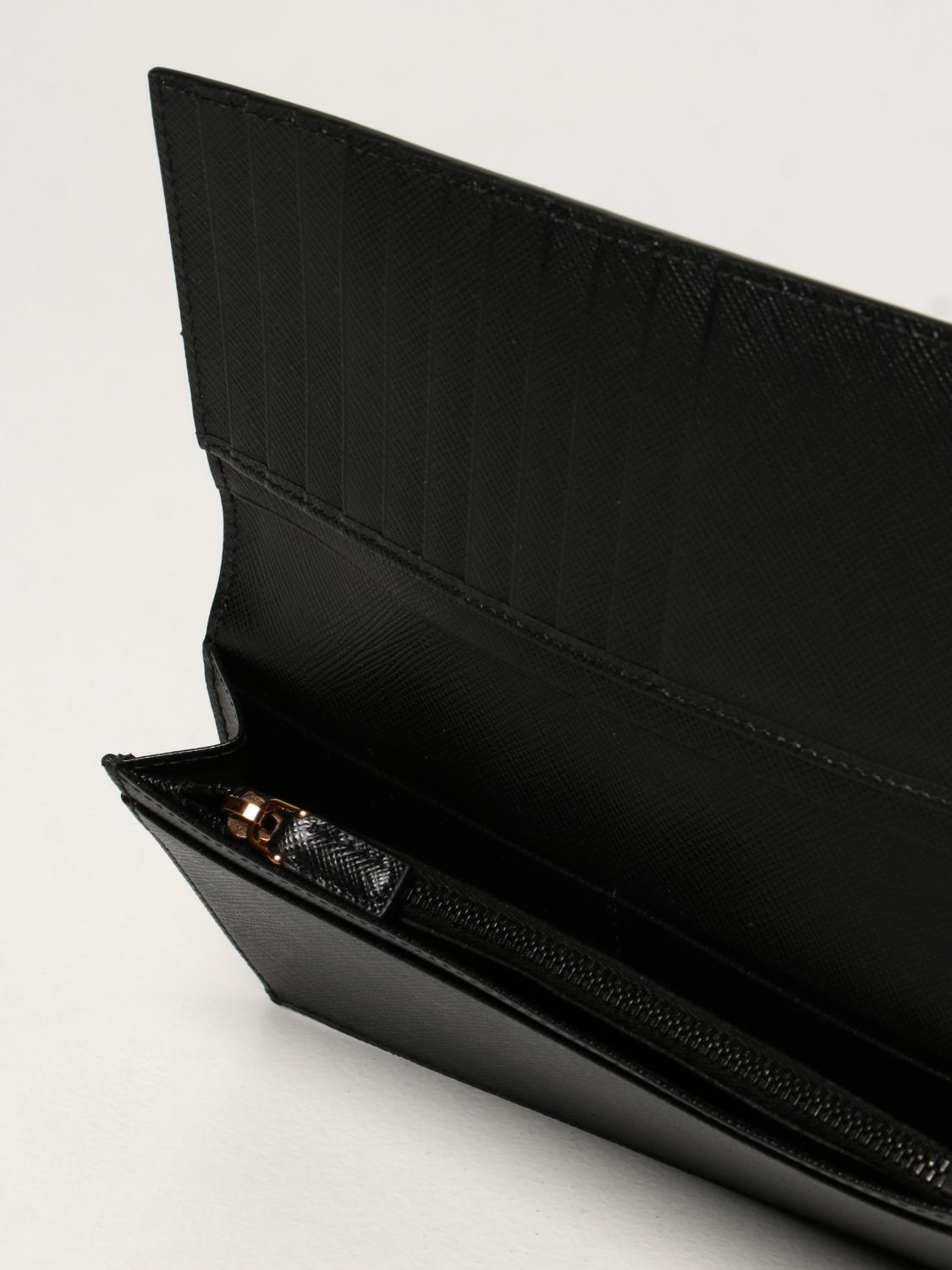 prada saffiano men's long wallet