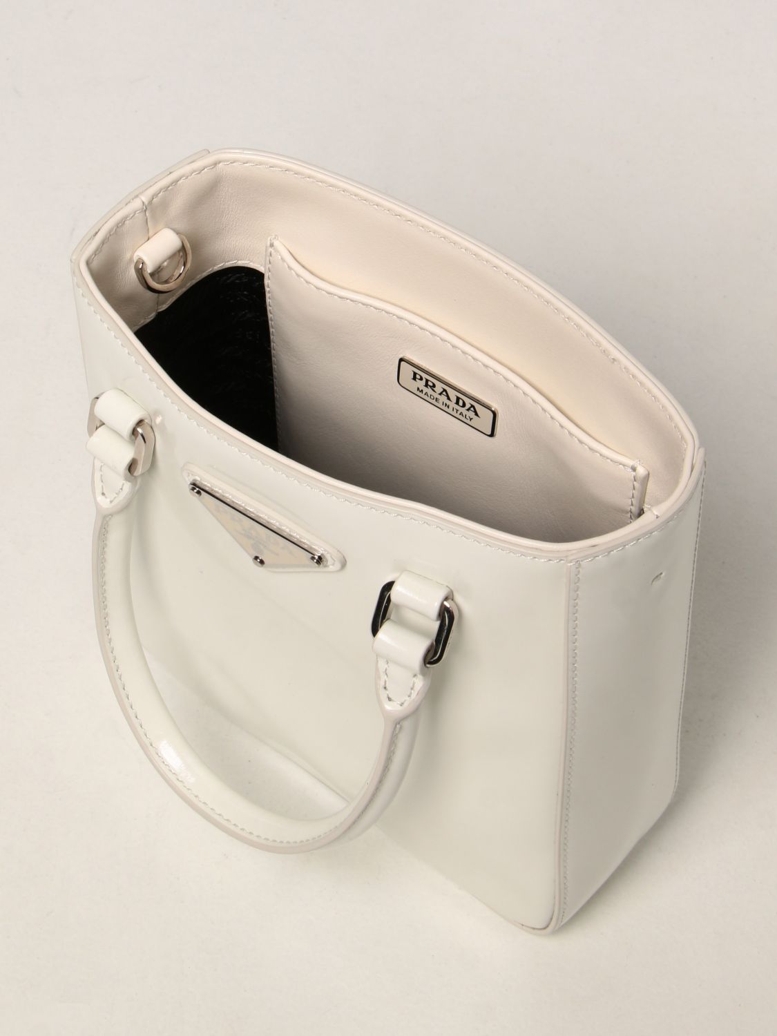 PRADA: bag in brushed leather - Pink  Prada mini bag 1BA331 ZO6 online at