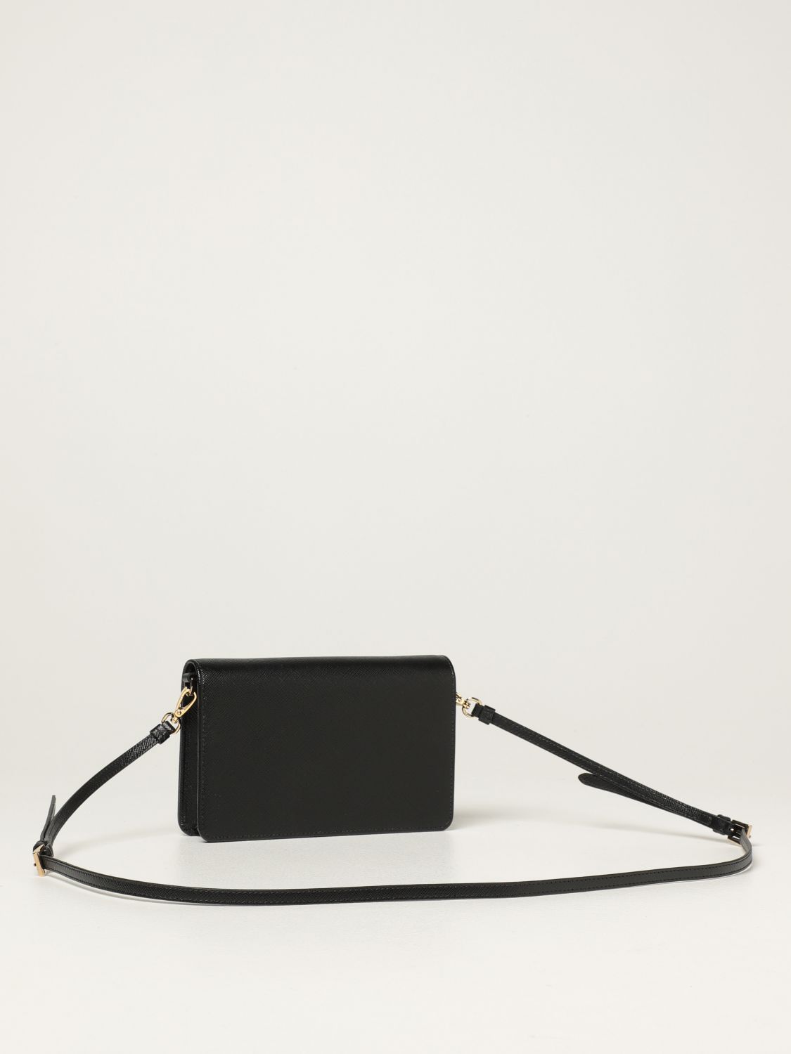 PRADA: Crossbody bag in saffiano leather - Black | Prada mini bag 1BP019  NZV online on 