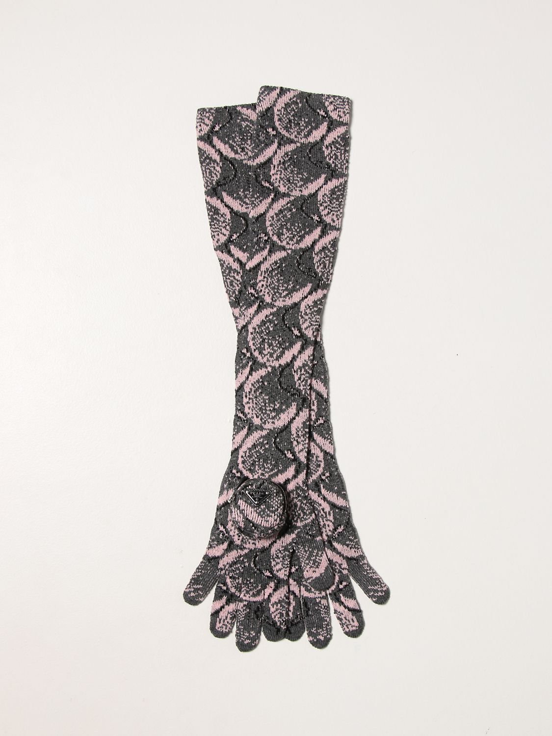 Перчатки Prada: Перчатки Женское Prada темно-серый 1