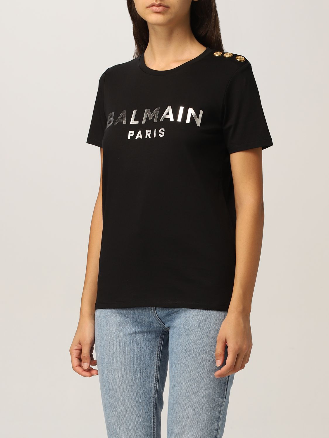 Camiseta Balmain: Camiseta mujer Balmain negro 1 4