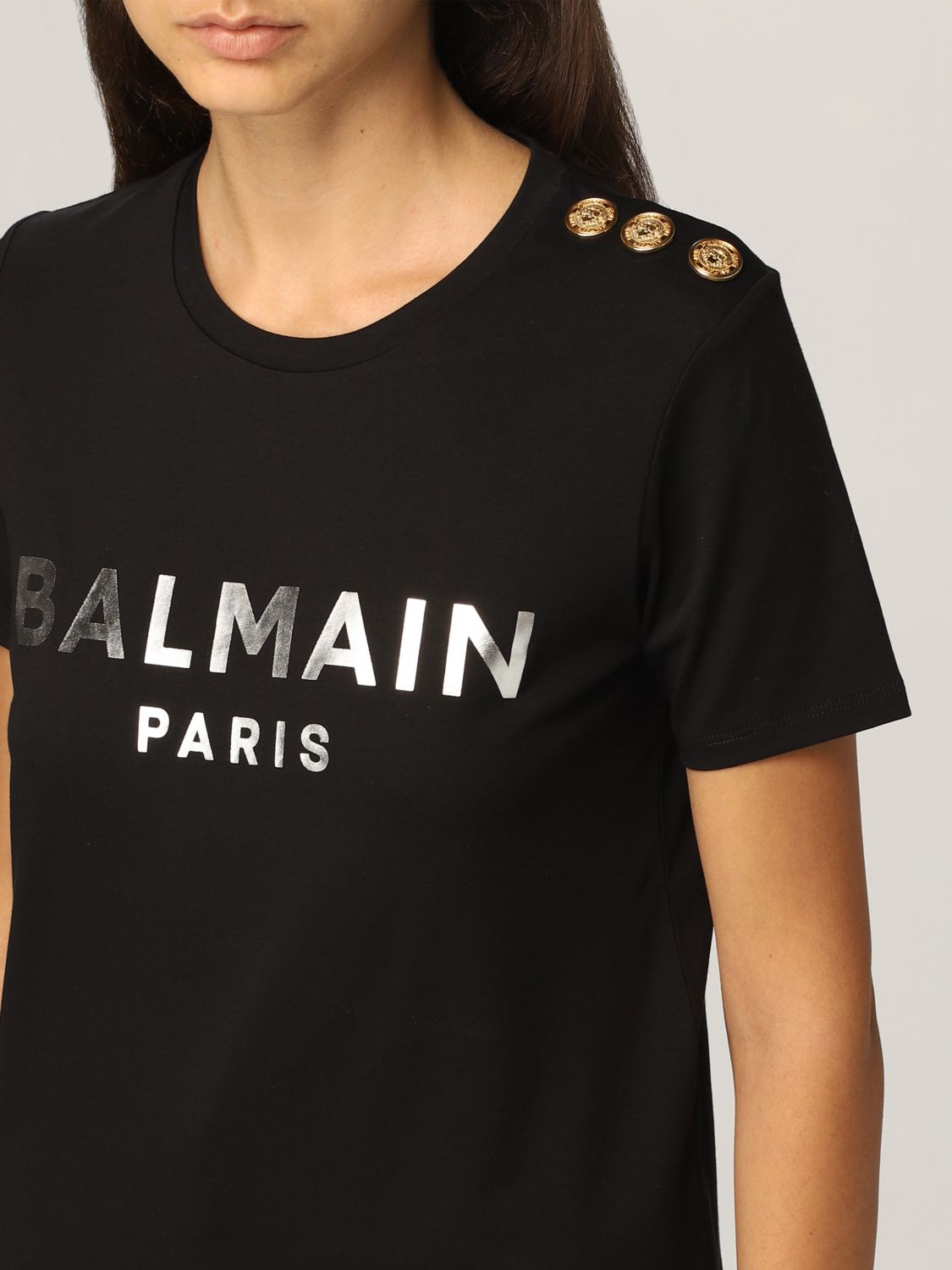 Camiseta Balmain: Camiseta mujer Balmain negro 1 5