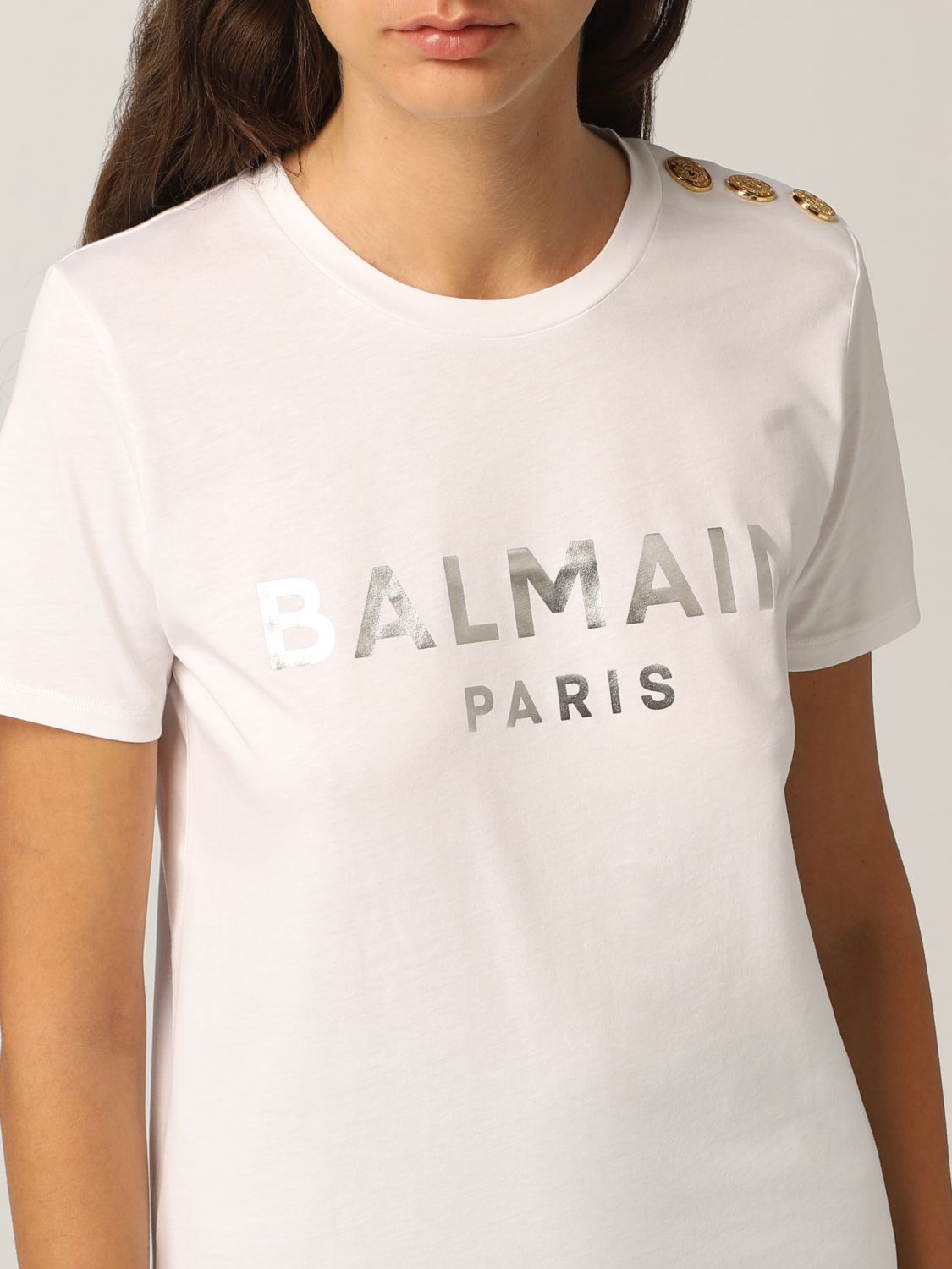 Camiseta Balmain: Camiseta mujer Balmain blanco 1 5