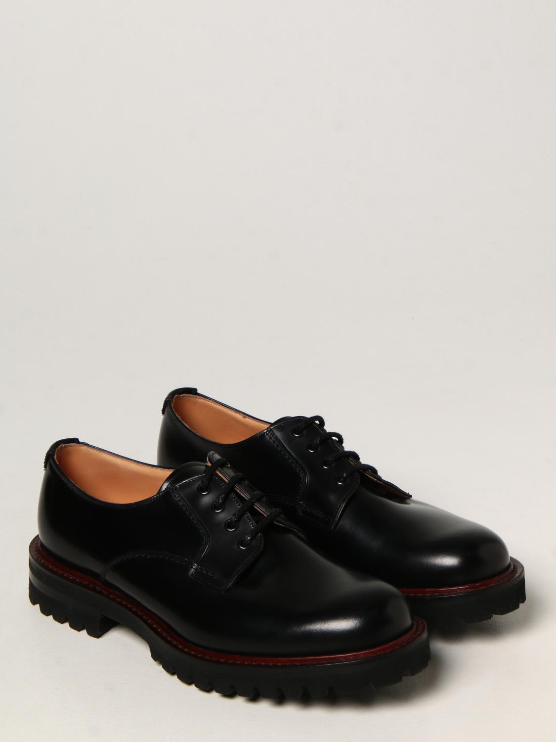 CHURCH'S: Derby Chester 2 in pelle spazzolata - Nero | Scarpe Stringate  Church's EEC294 9XV GIGLIO.COM