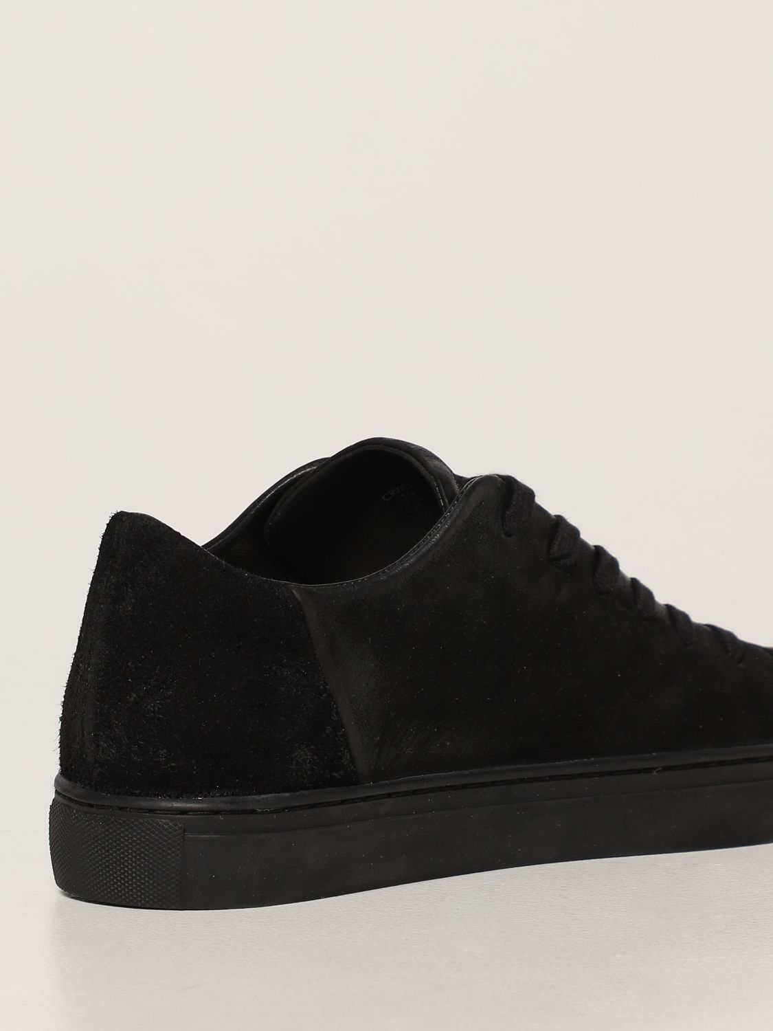 CRIME LONDON: low top sneakers in aged suede Black | Crime London 11660AA3 online on GIGLIO.COM