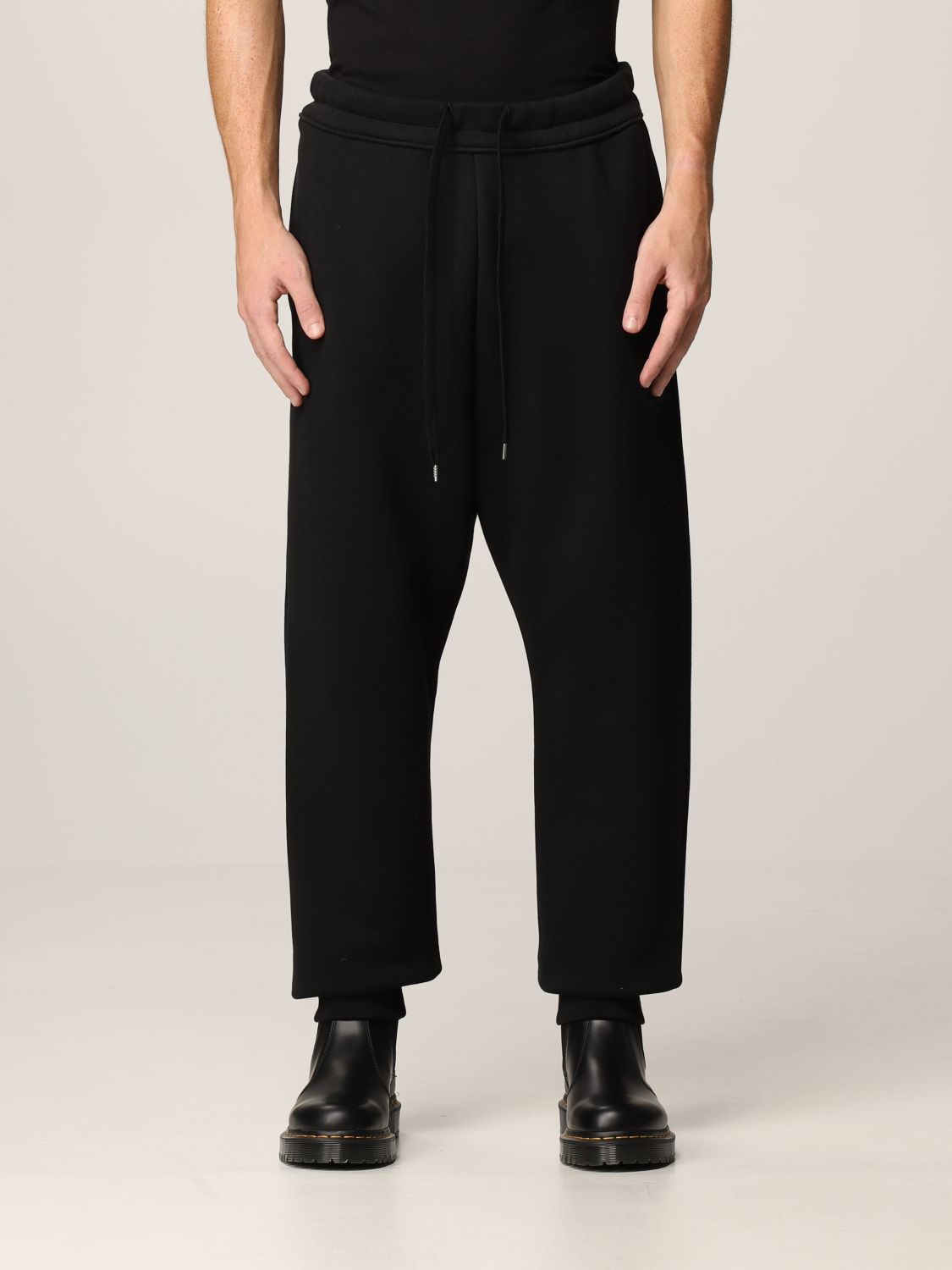 N° 21: N ° 21 cotton pants with logo - Black | N° 21 pants B072 4063 ...