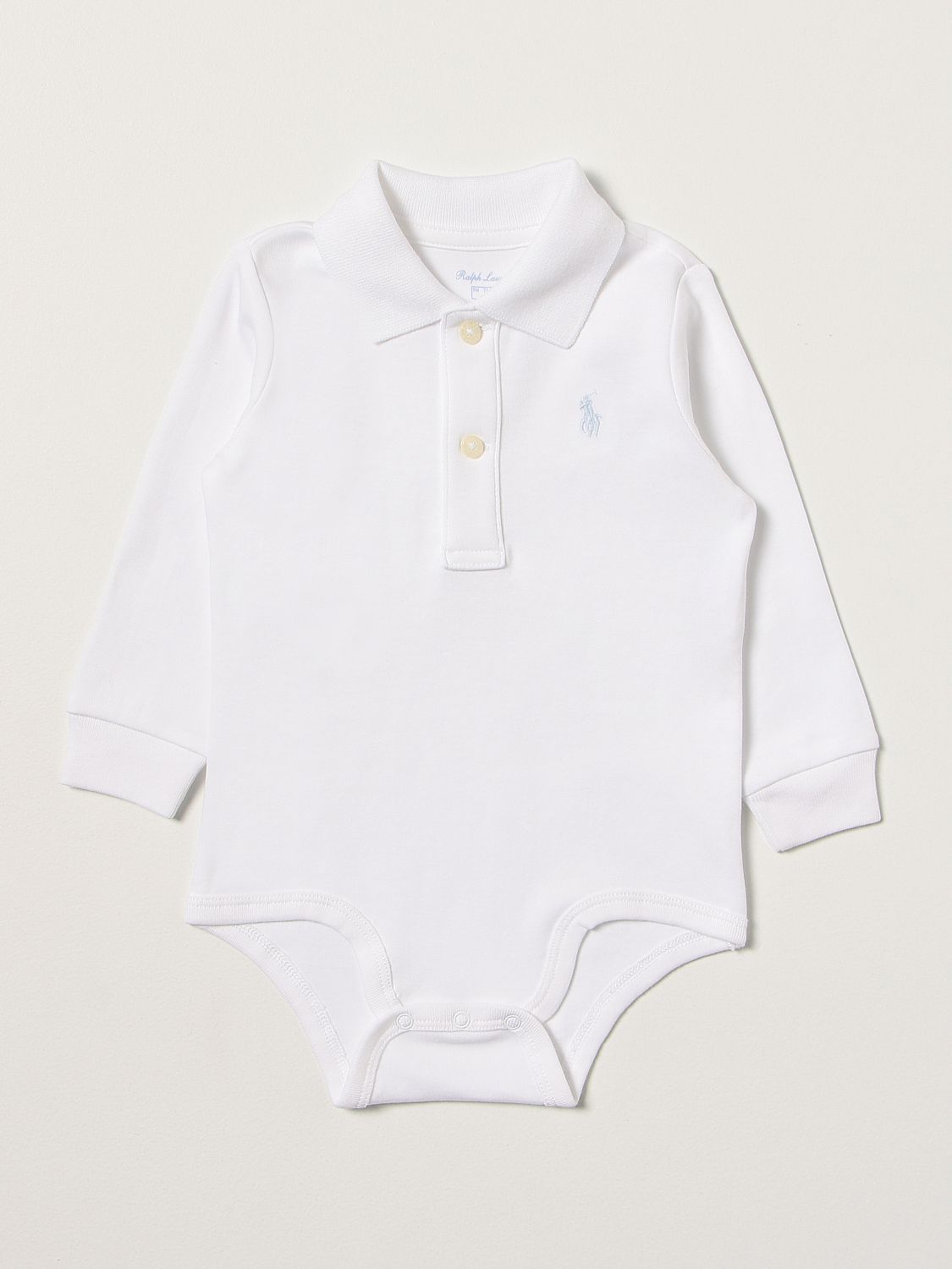 POLO RALPH LAUREN: body in cotton with logo - White | Polo Ralph Lauren bodysuit 320799699 on GIGLIO.COM