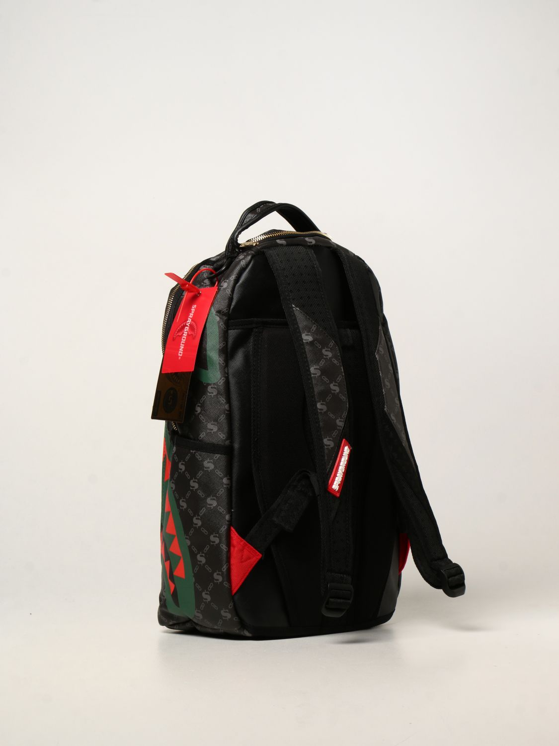 Sprayground Kid Faux-Leather logo-plaque Backpack - Black