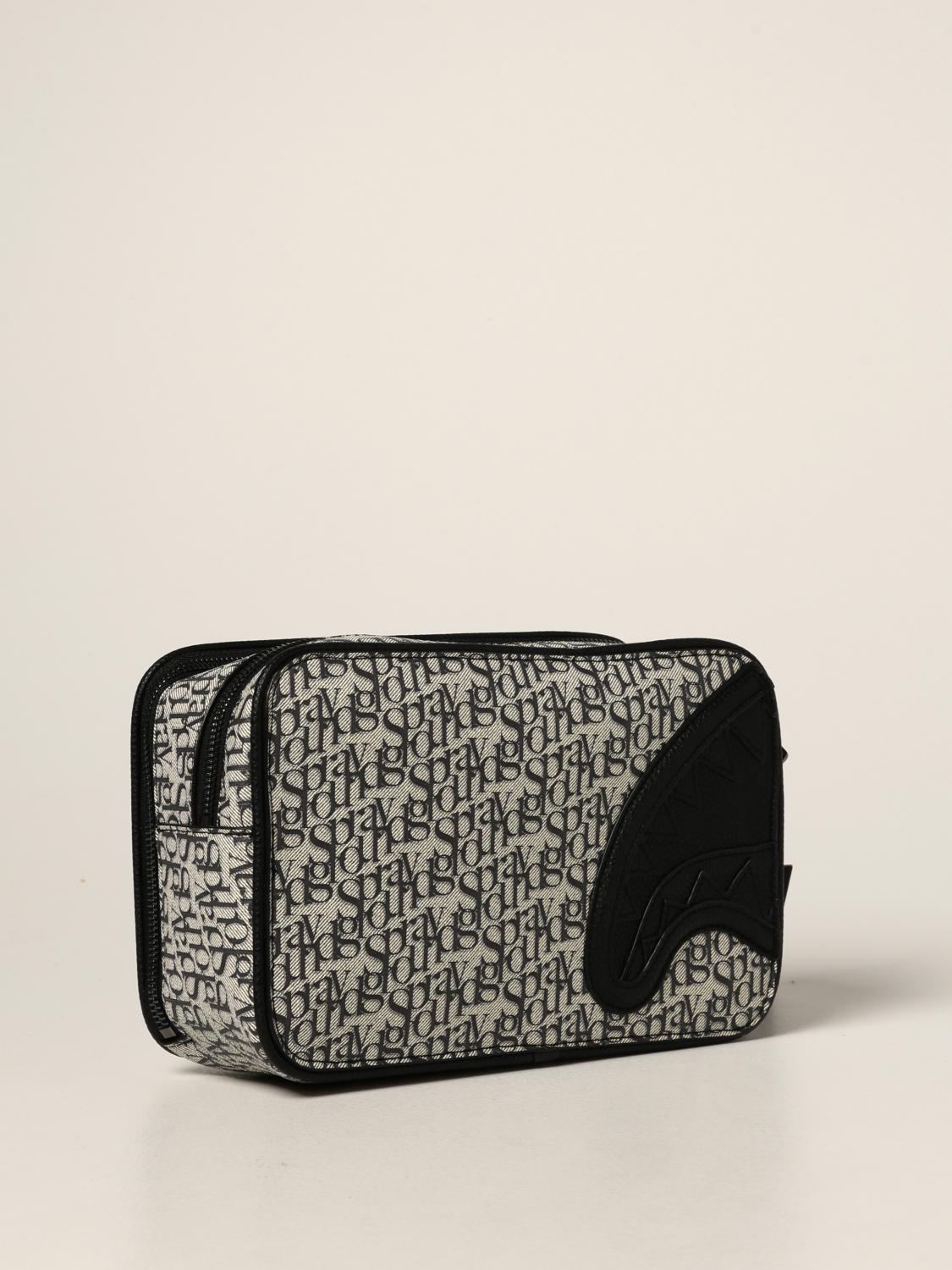 SPRAYGROUND: Pochette in pelle vegana con bocca squalo - Nero |  Portadocumenti Sprayground 910B3905NSZ GIGLIO.COM
