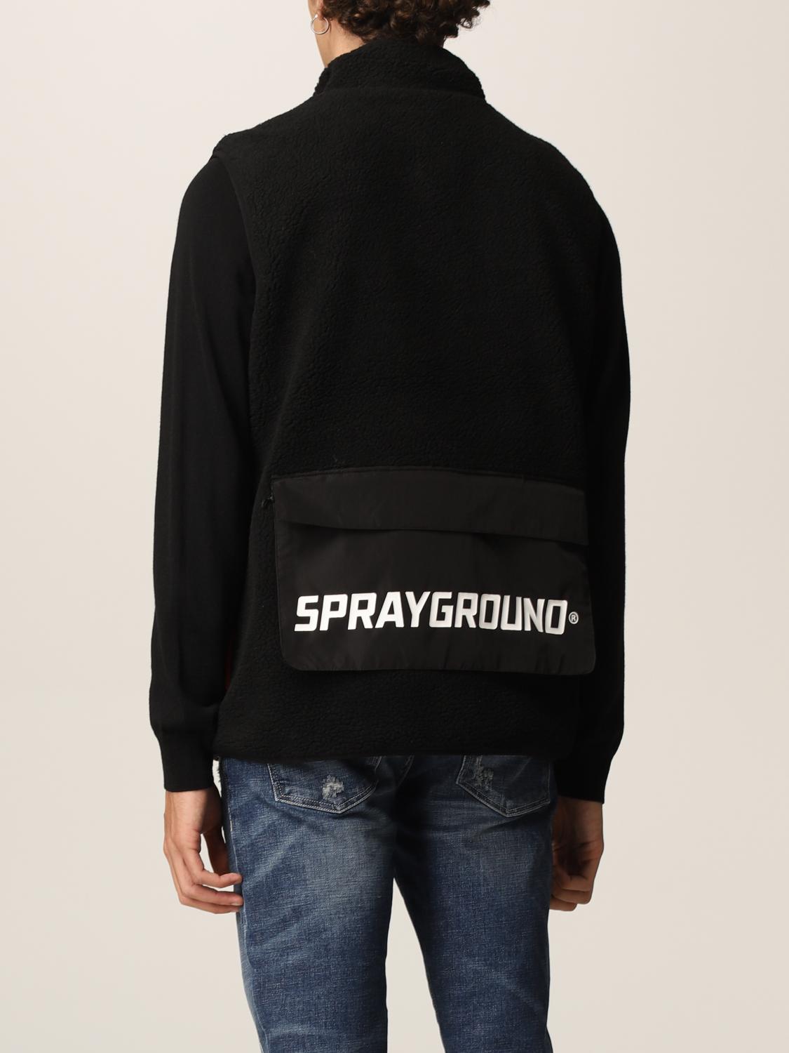 SPRAYGROUND Suit vest men Black Suit Vest Sprayground SP125