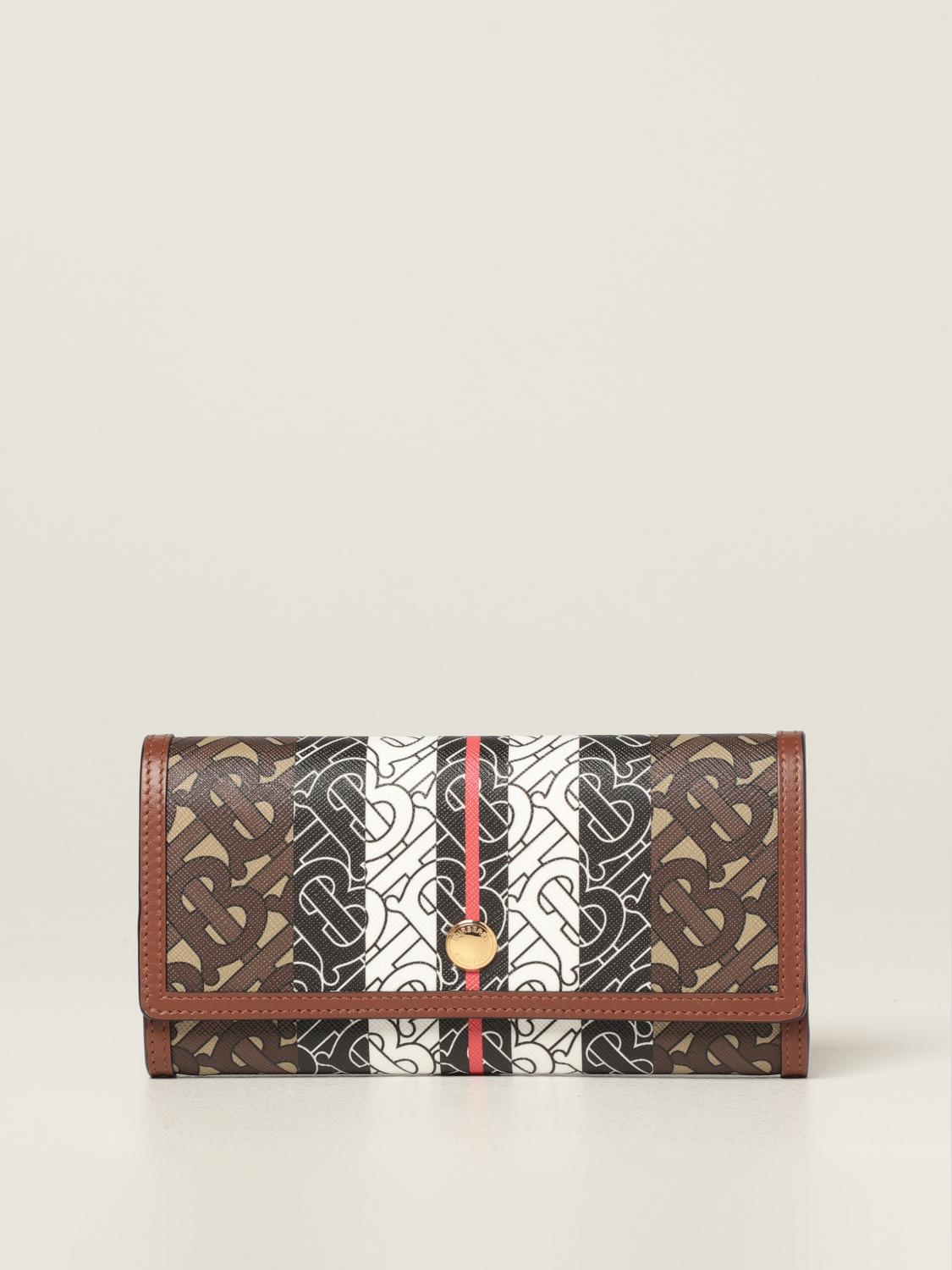 Burberry Monogram Print E-Canvas Card and Phone Case with Strap