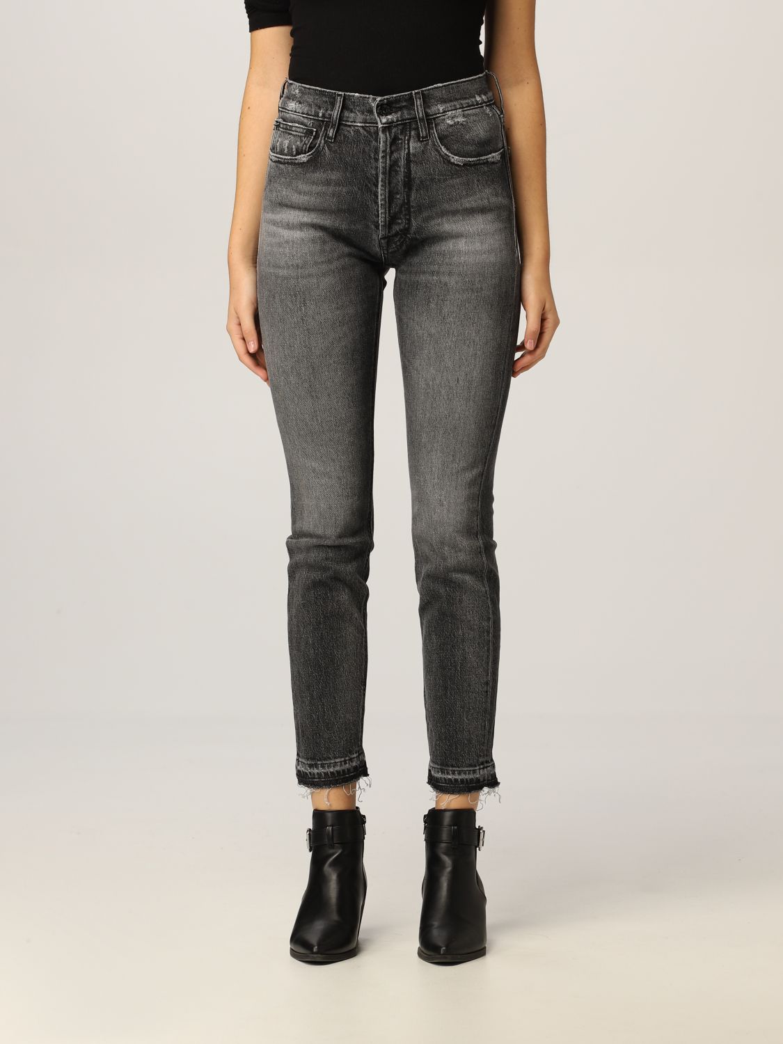 CYCLE: jeans for woman - Grey | Cycle jeans 412P528 D028 online at ...