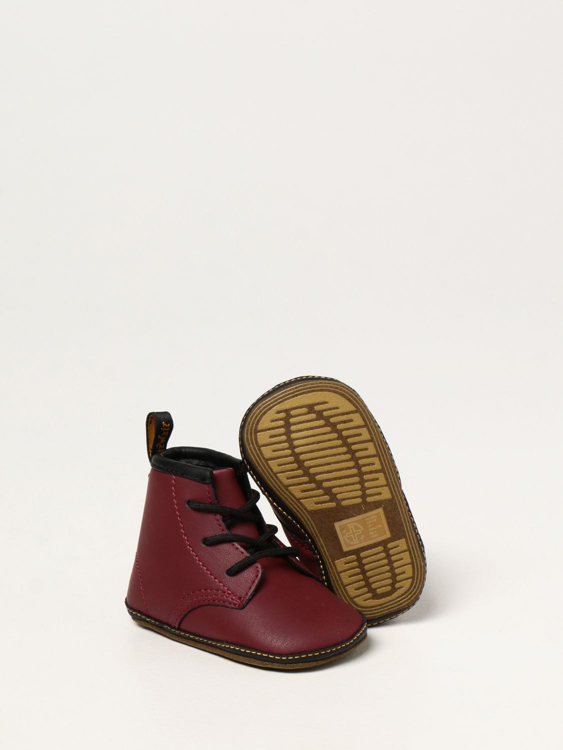 Shoes Dr. Martens: Dr. Martens 1460 shoe in rubberized leather burgundy 2