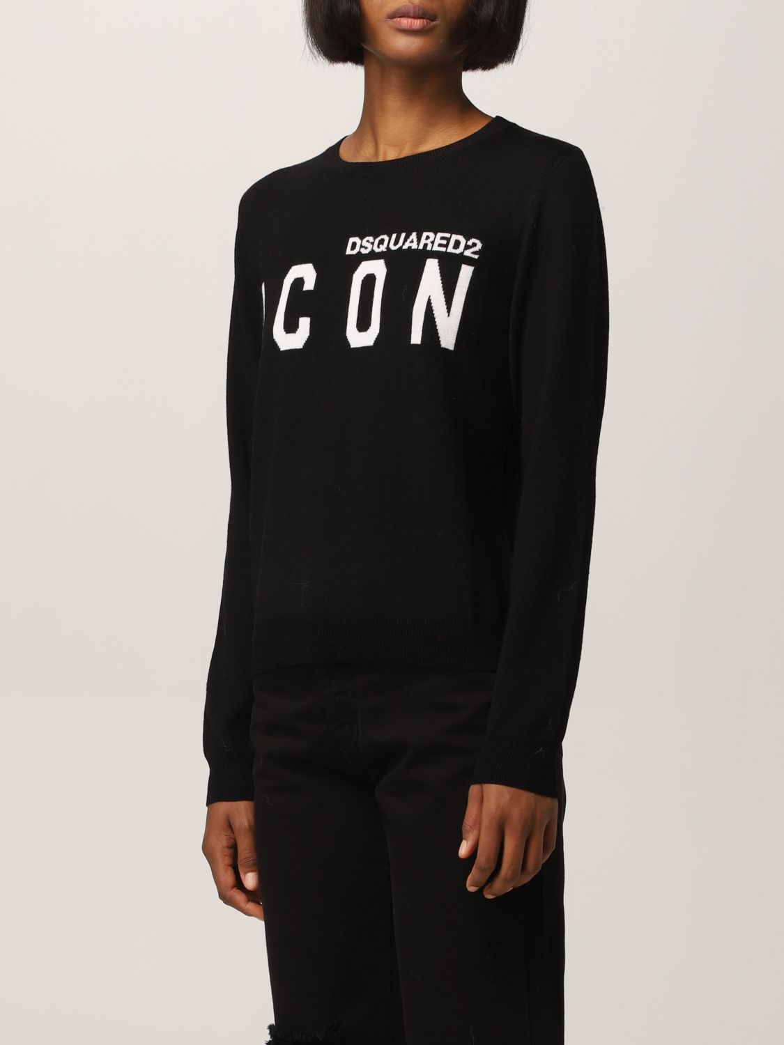 DSQUARED2: sweater with Icon logo - White | Dsquared2 sweater ...