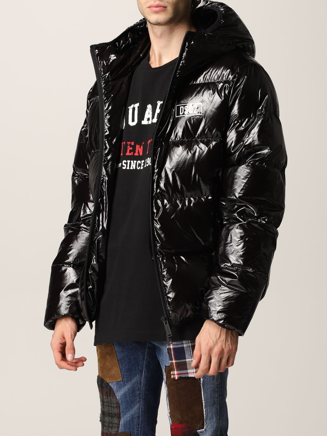 DSquared² Nylon Puffer Jacket in Black for Men