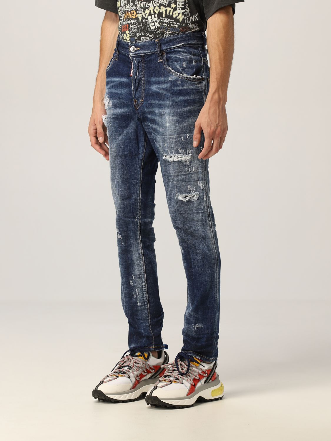 DSQUARED2: 1964 skater jeans with rips - Denim | Dsquared2 jeans ...
