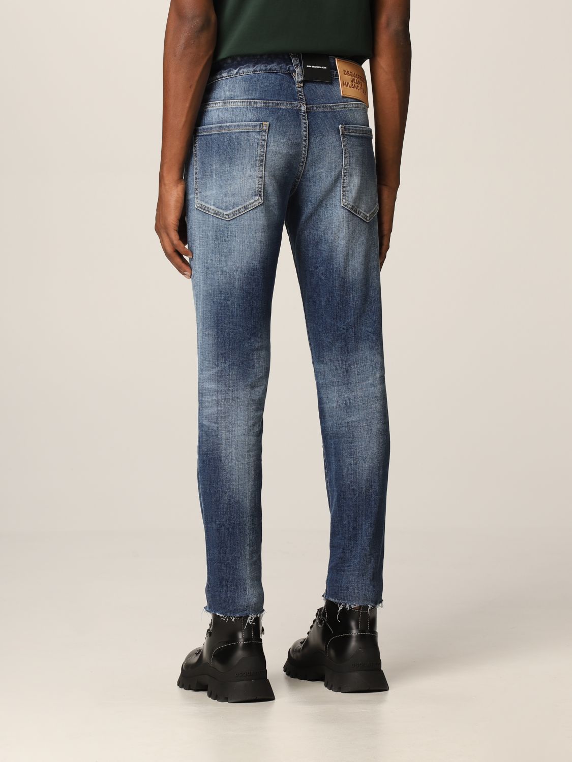 DSQUARED2: jeans in washed denim - Denim | Dsquared2 jeans ...