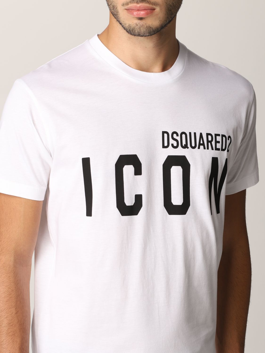 T-shirt Dsquared2: Dsquared2 cotton T-shirt with Icon logo white 5