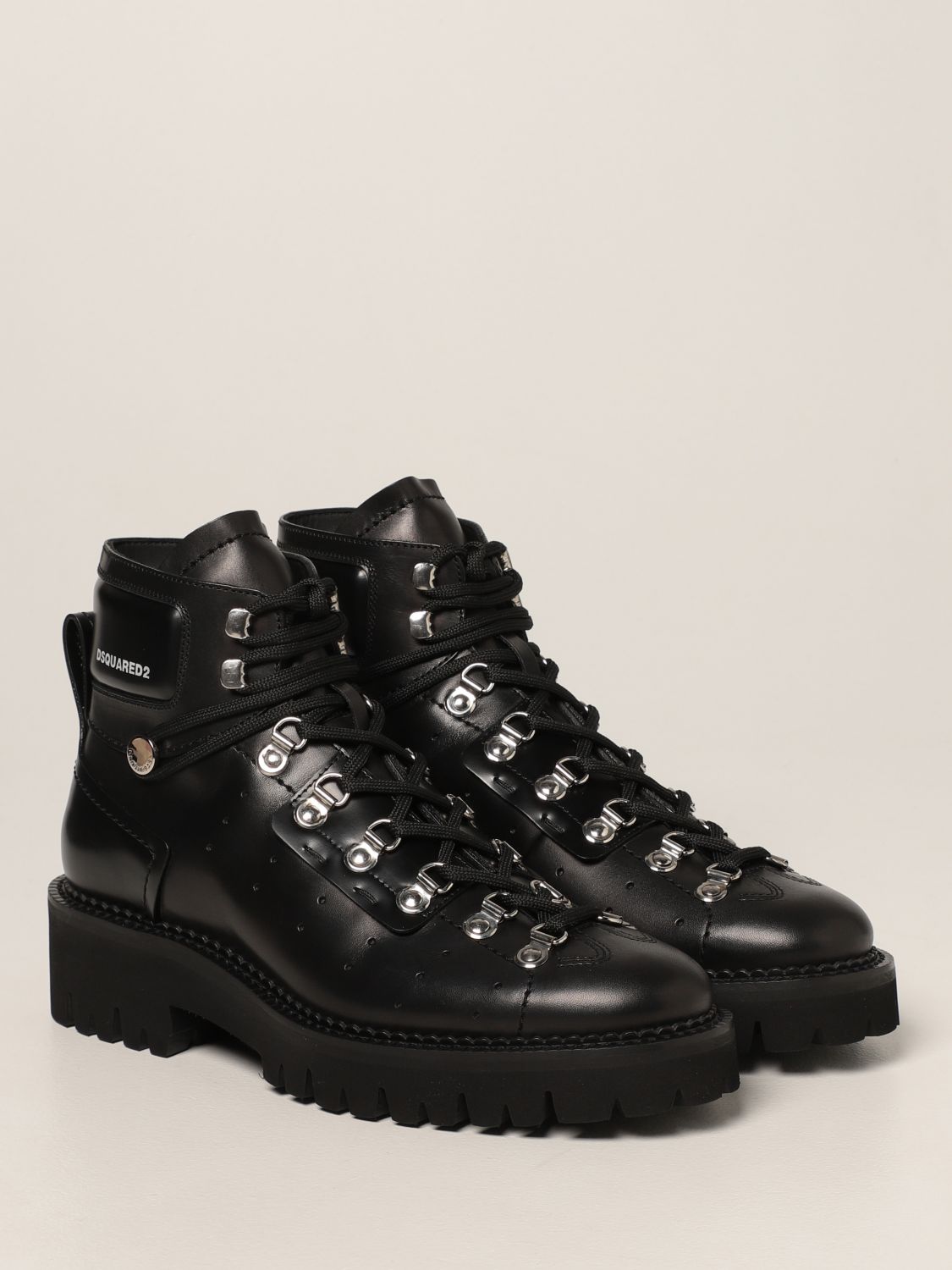 Boots Dsquared2: Dsquared2 Trekking boots in leather black 2