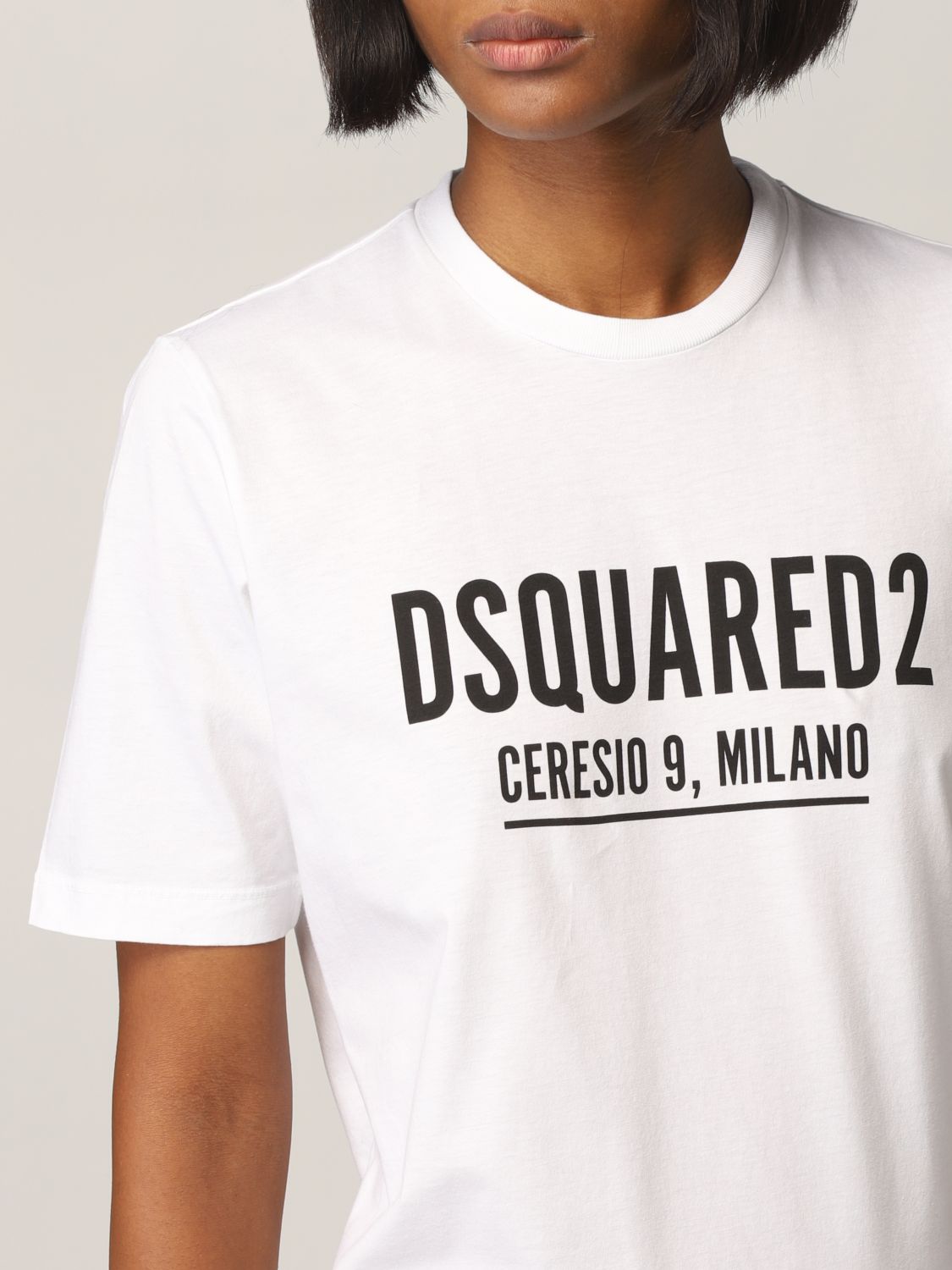 Dsquared2 Outlet: cotton T-shirt with logo - White | T-Shirt 