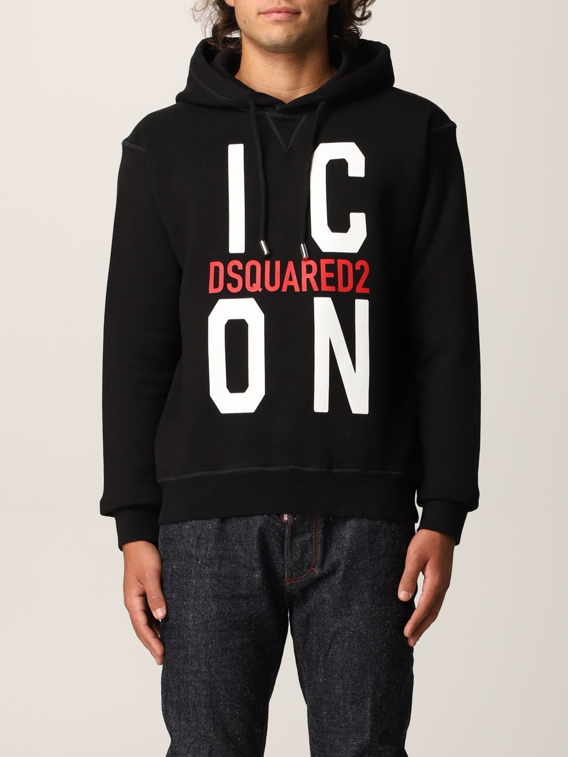 DSQUARED2: sweatshirt with Icon logo - Black | Dsquared2 sweatshirt ...