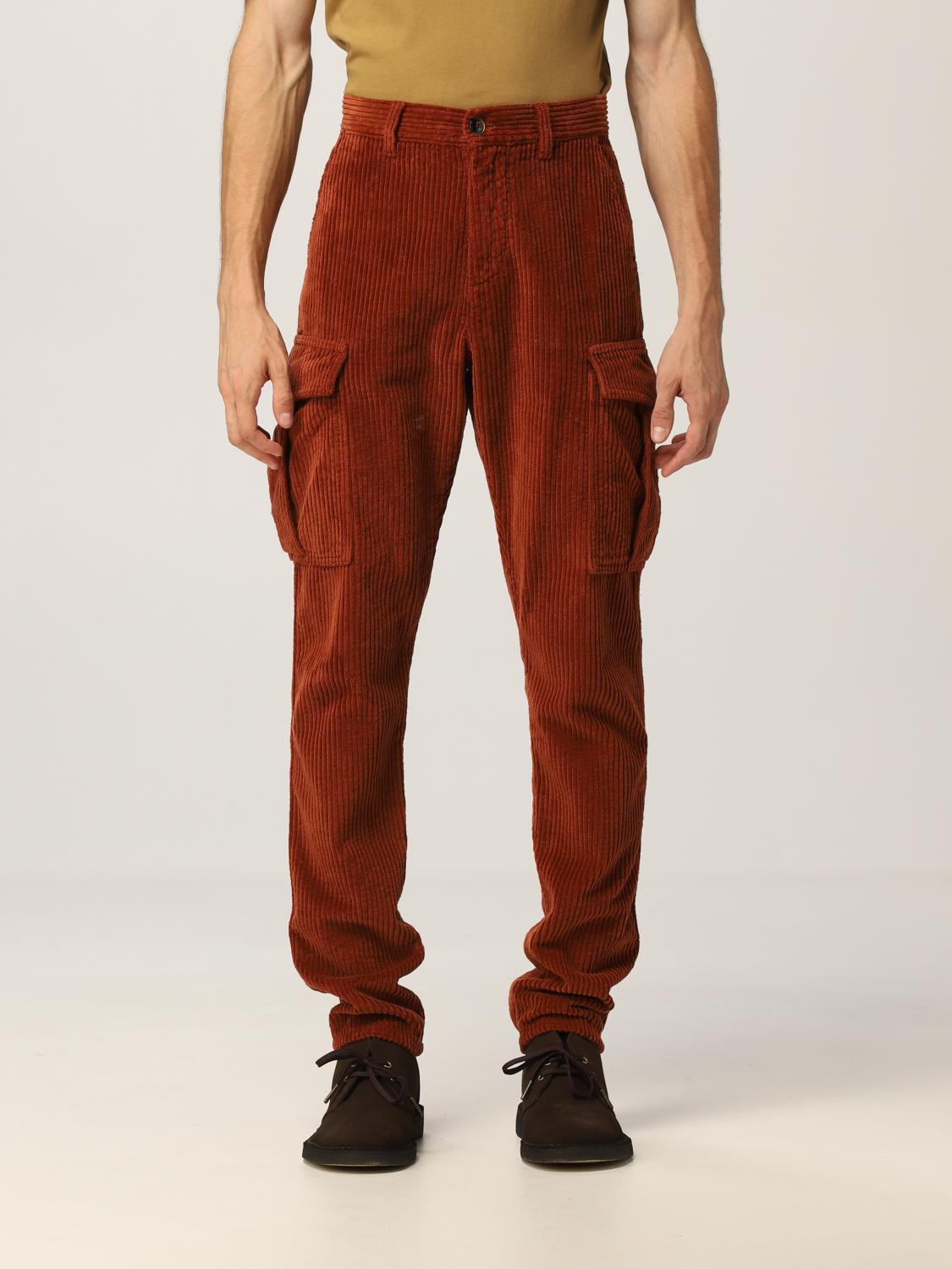 mens rust corduroy pants