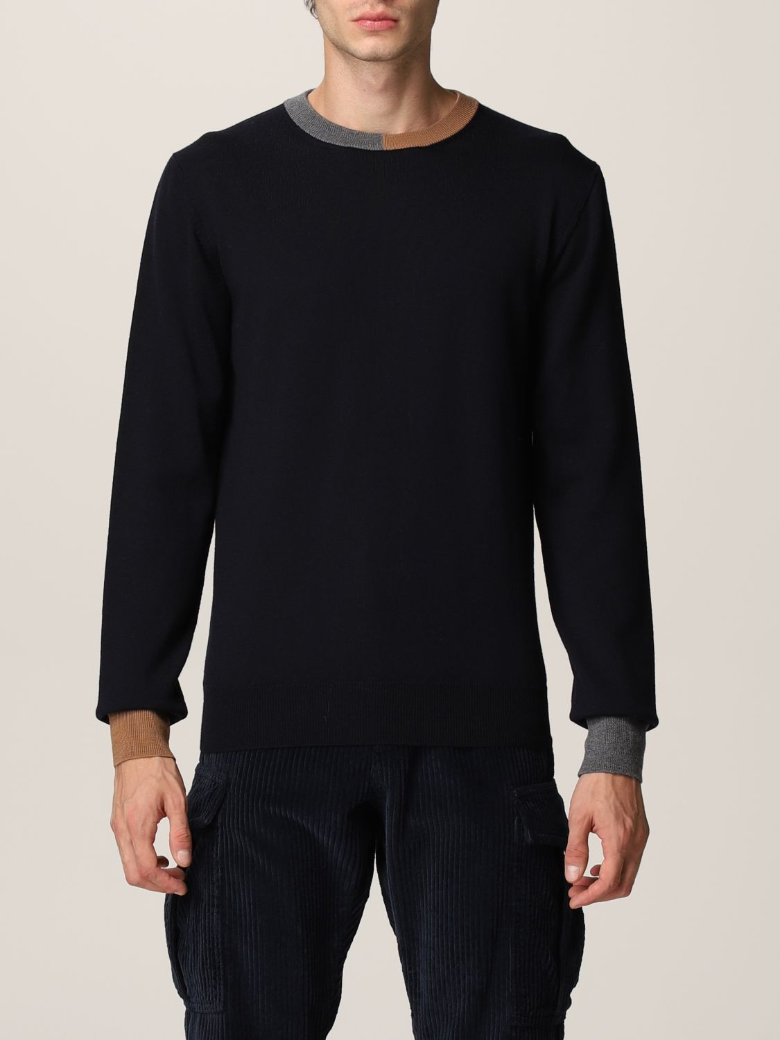 ELEVENTY: wool sweater - Blue | Eleventy jumper D71MAGD02 MAG0D001 ...