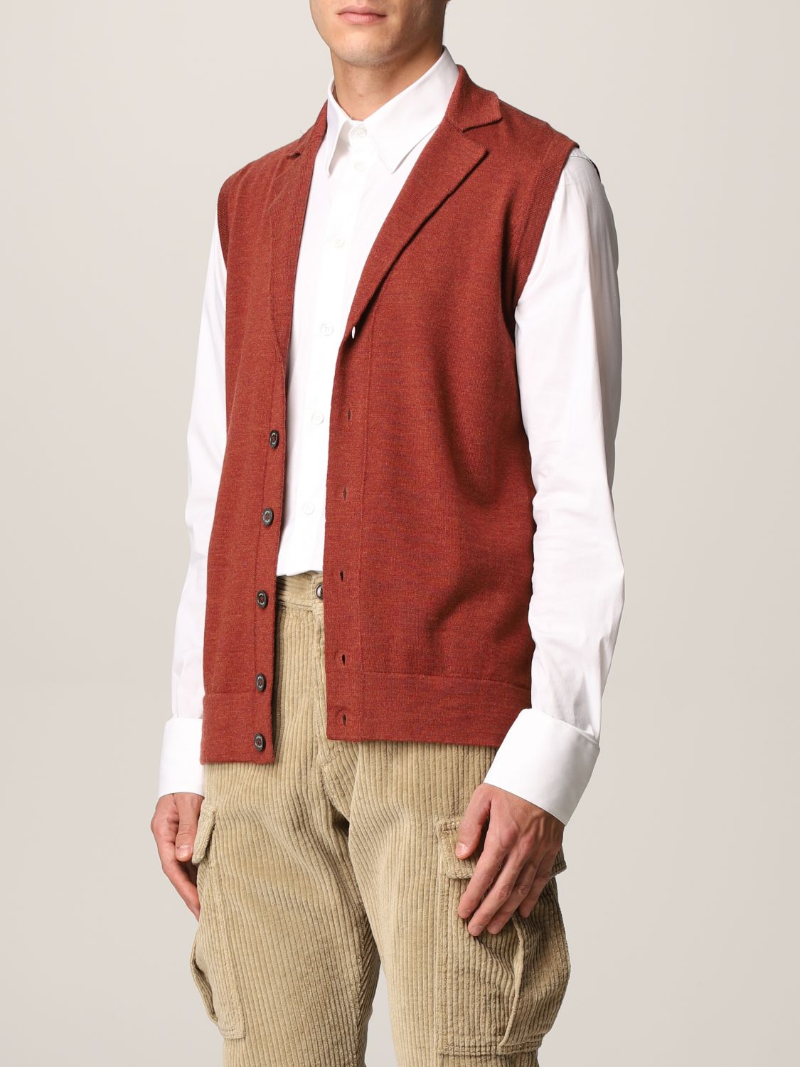 Suit vest Eleventy: Eleventy knitted vest burnt 3