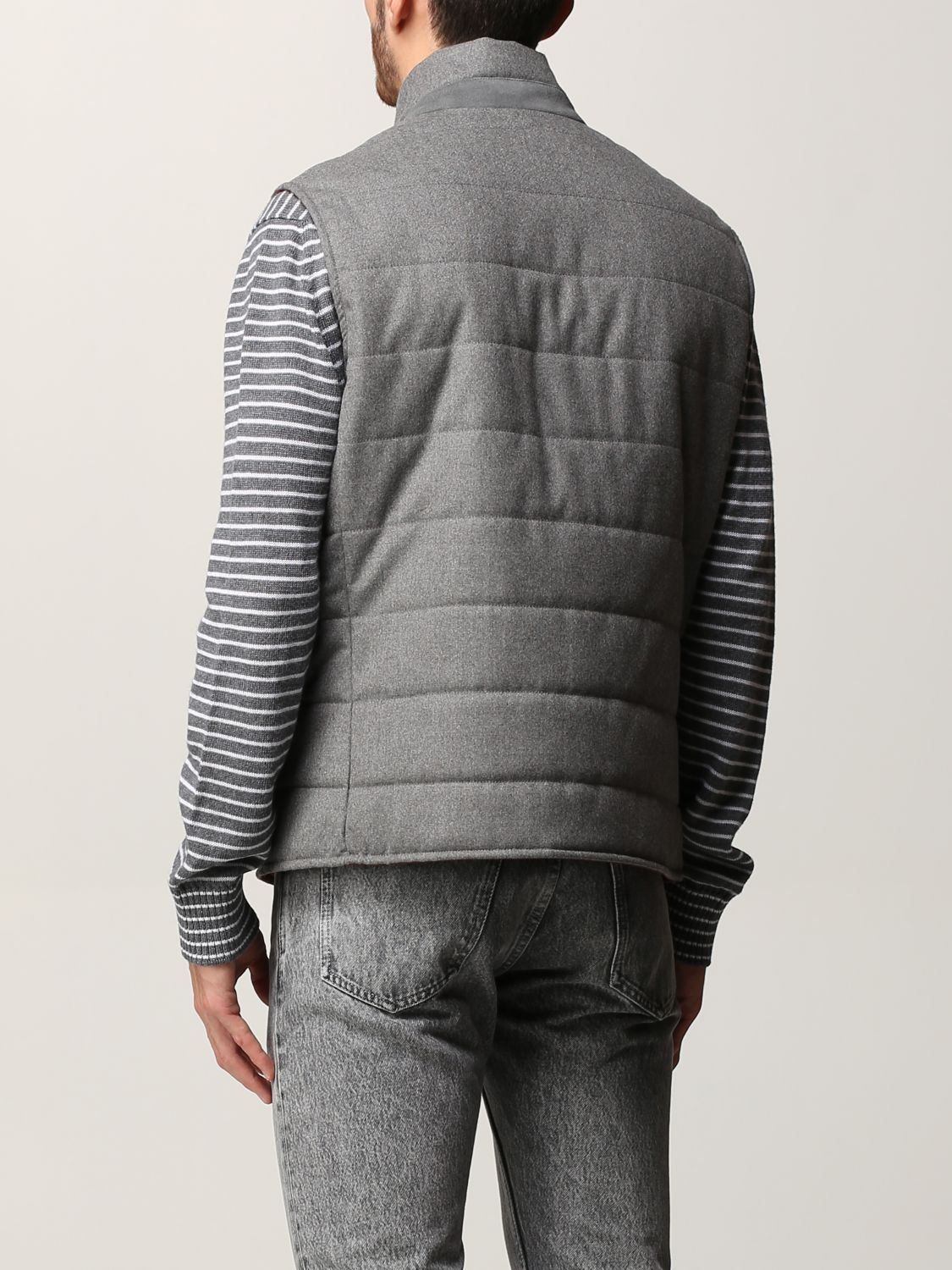 Suit vest Eleventy: Eleventy reversible gilet in nylon and wool grey 3