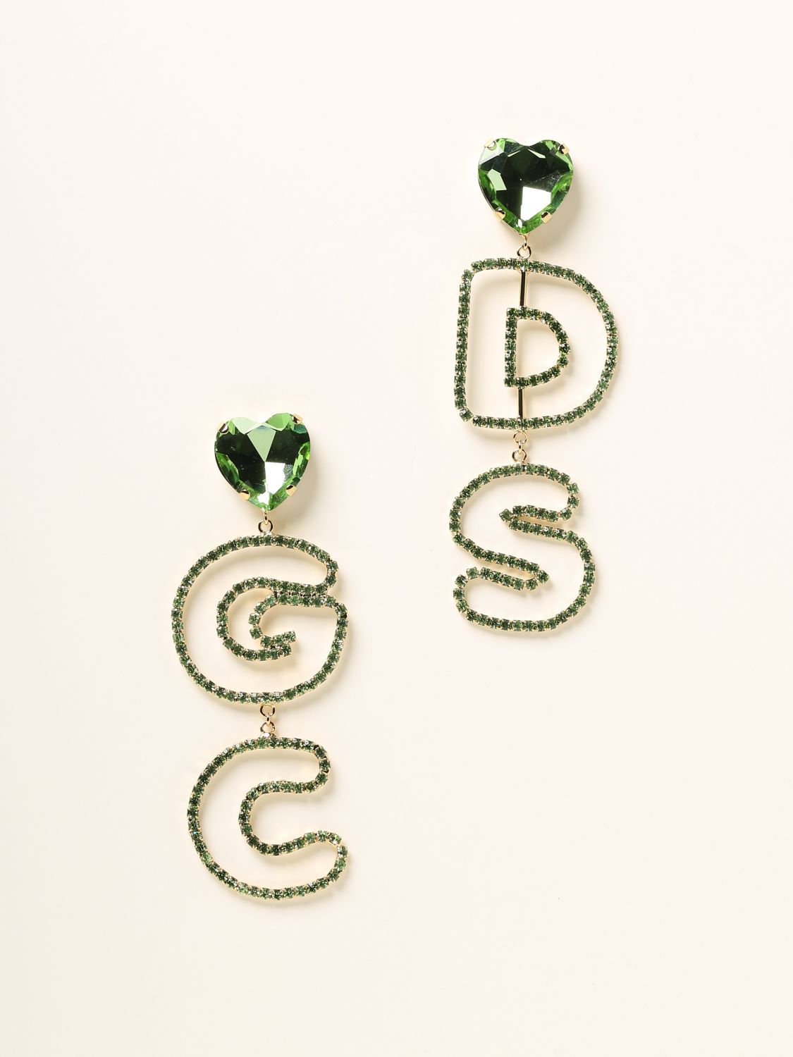 Jewel Gcds: Maxi Gcds earrings with crystals green 1