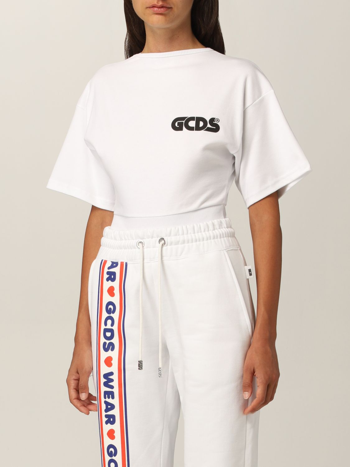 Body Gcds: T-shirt a body Gcds con big logo bianco 4