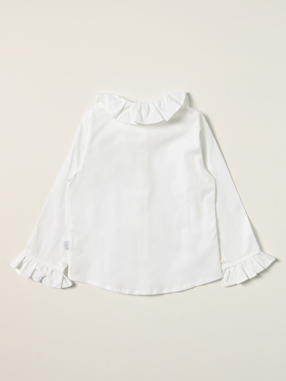 Shirt Il Gufo: Il Gufo shirt in cotton with ruffles white 2