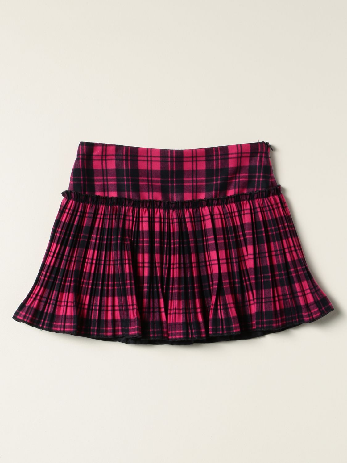 Skirt Il Gufo: Il Gufo mini skirt in tartan viscose blend red 1