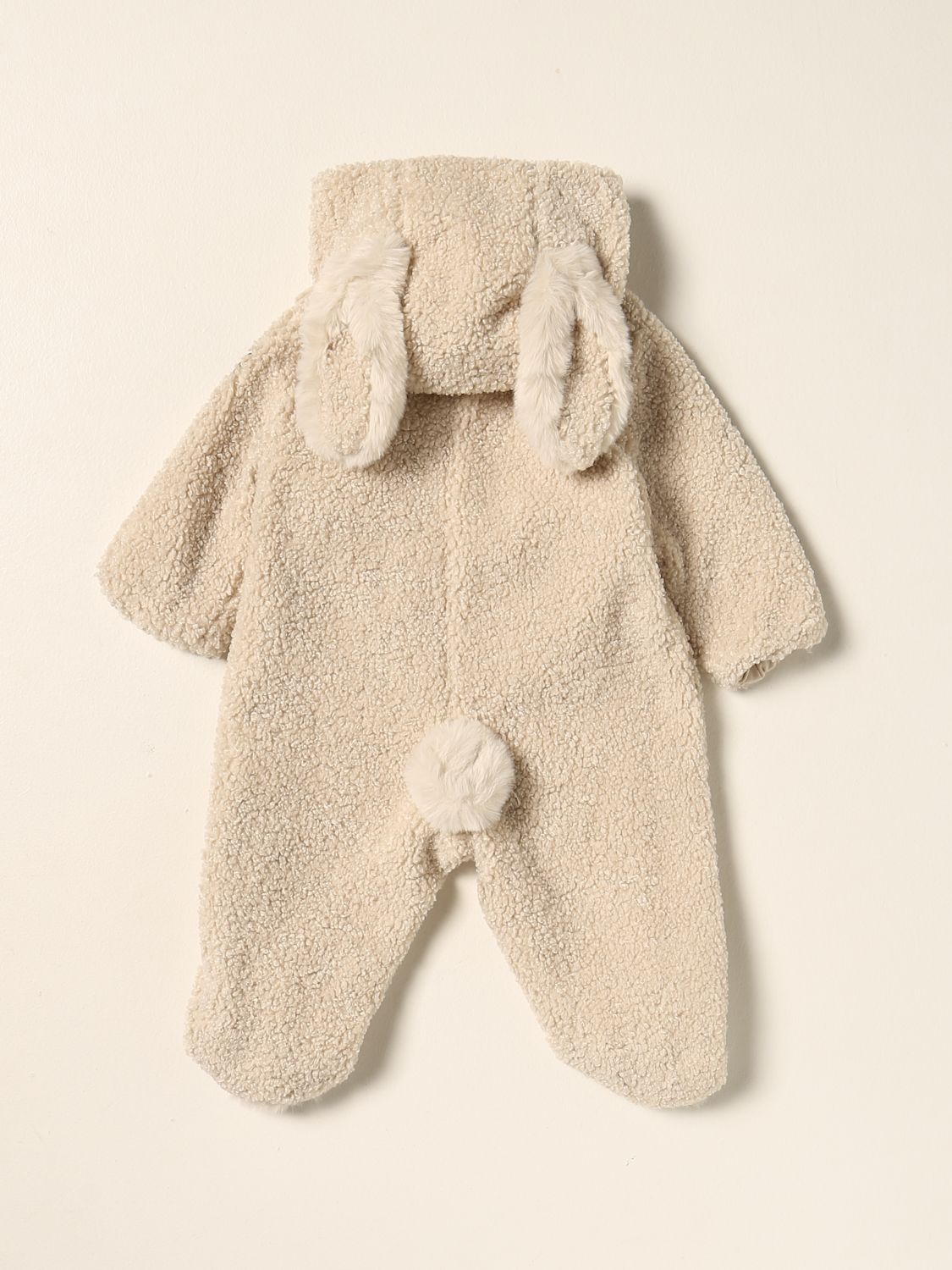 Tracksuits Il Gufo: The Owl teddy bear romper with ears yellow cream 2