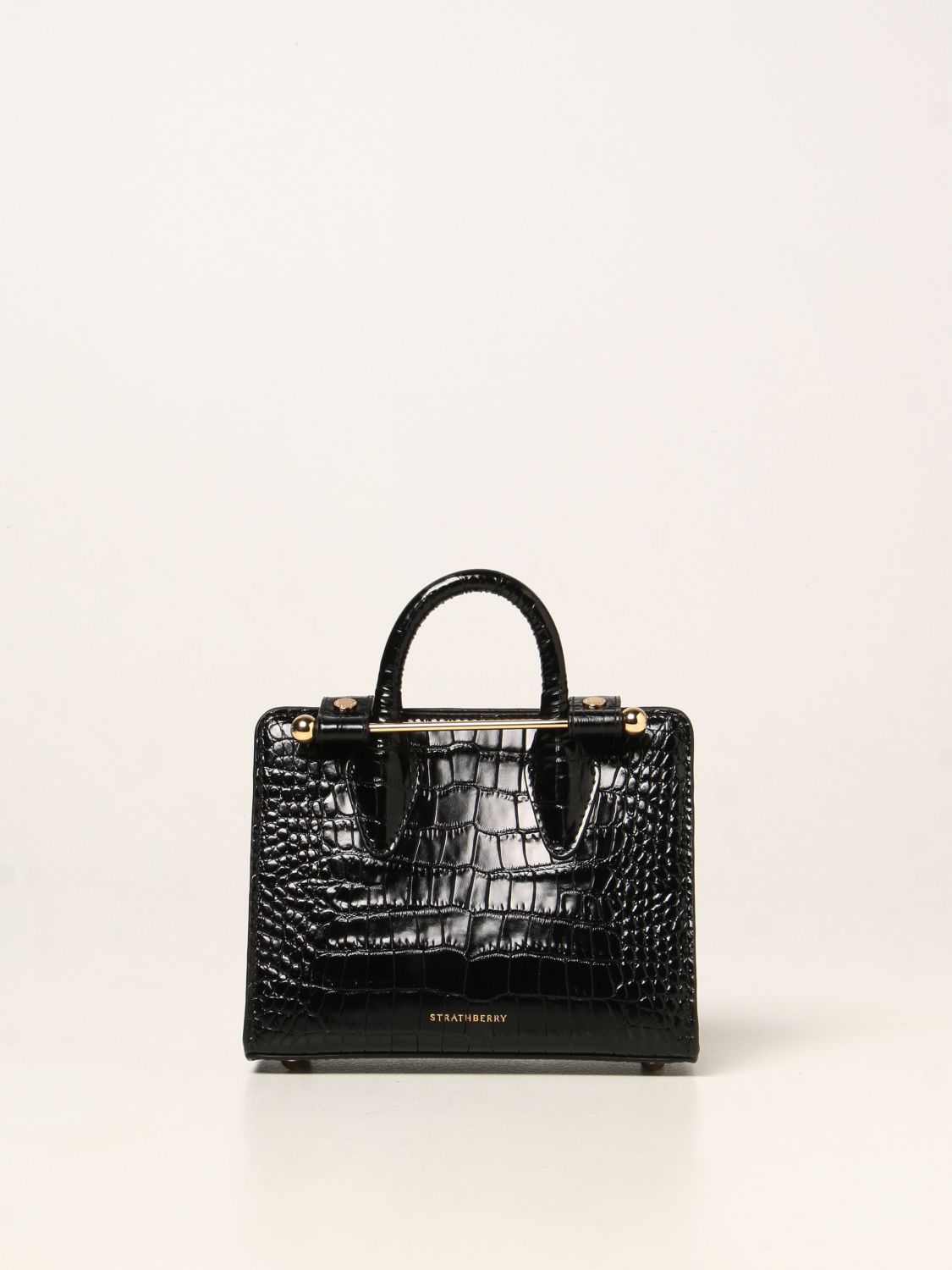 Strathberry Nano Tote Embossed Croc