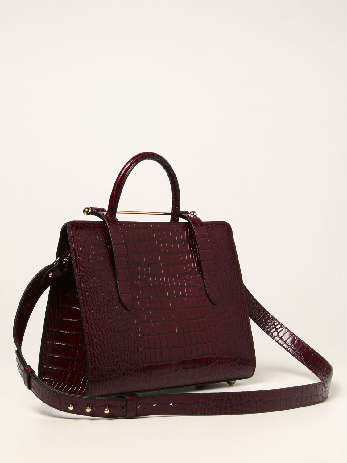 Strathberry, Bags, Strathberry Midi Tote In Black Croc