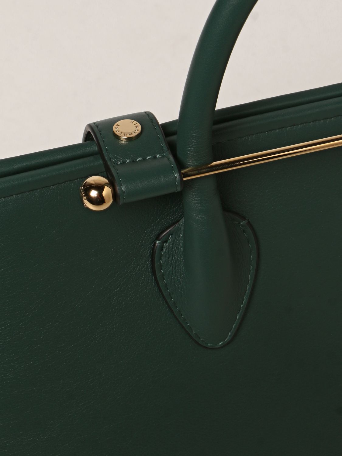 STRATHBERRY: leather midi tote bag - Green  Strathberry tote bags  20194-100-125-900-w online at