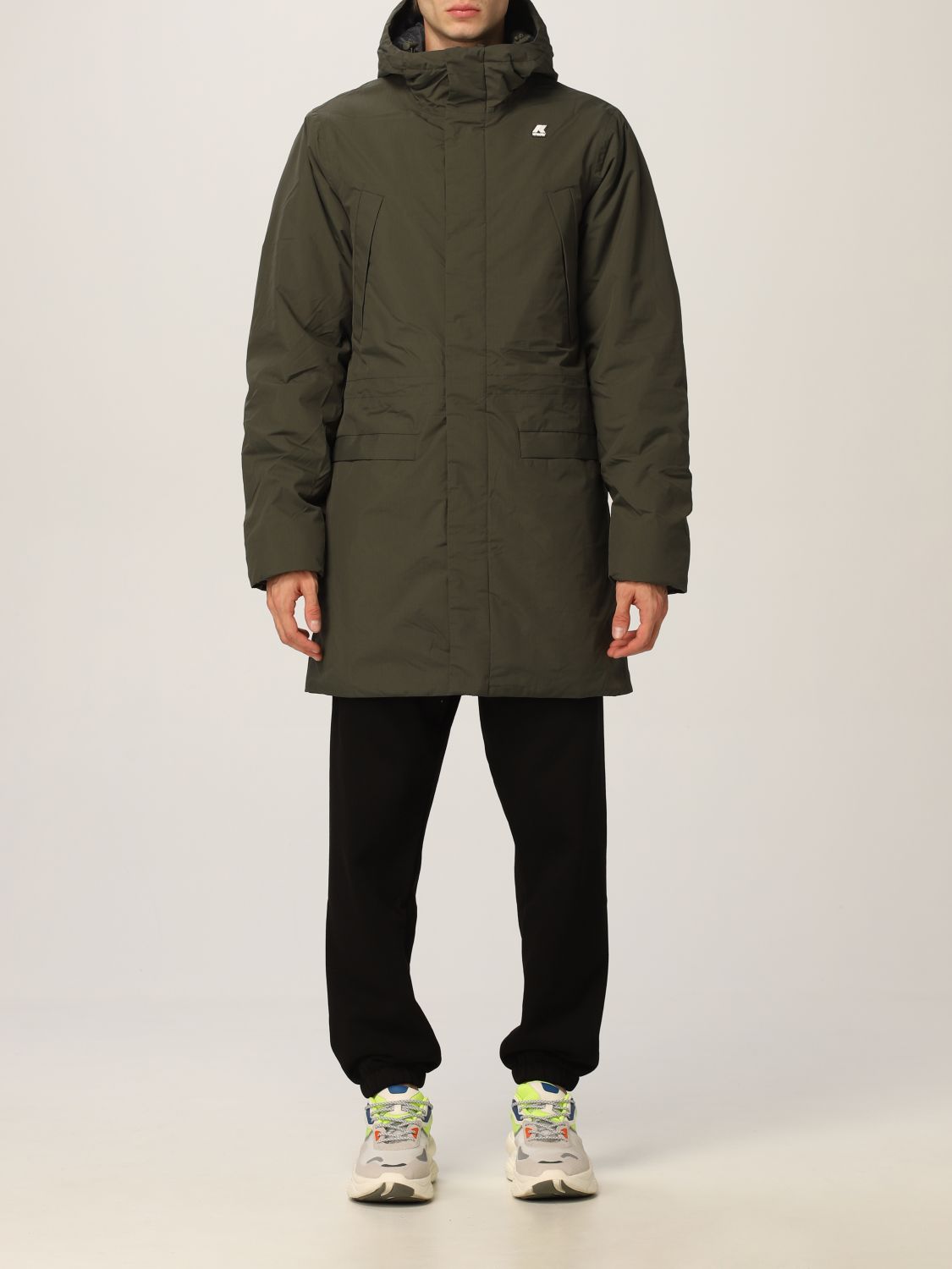 K-WAY: jacket for man - Green | K-Way jacket K1119PW online on GIGLIO.COM