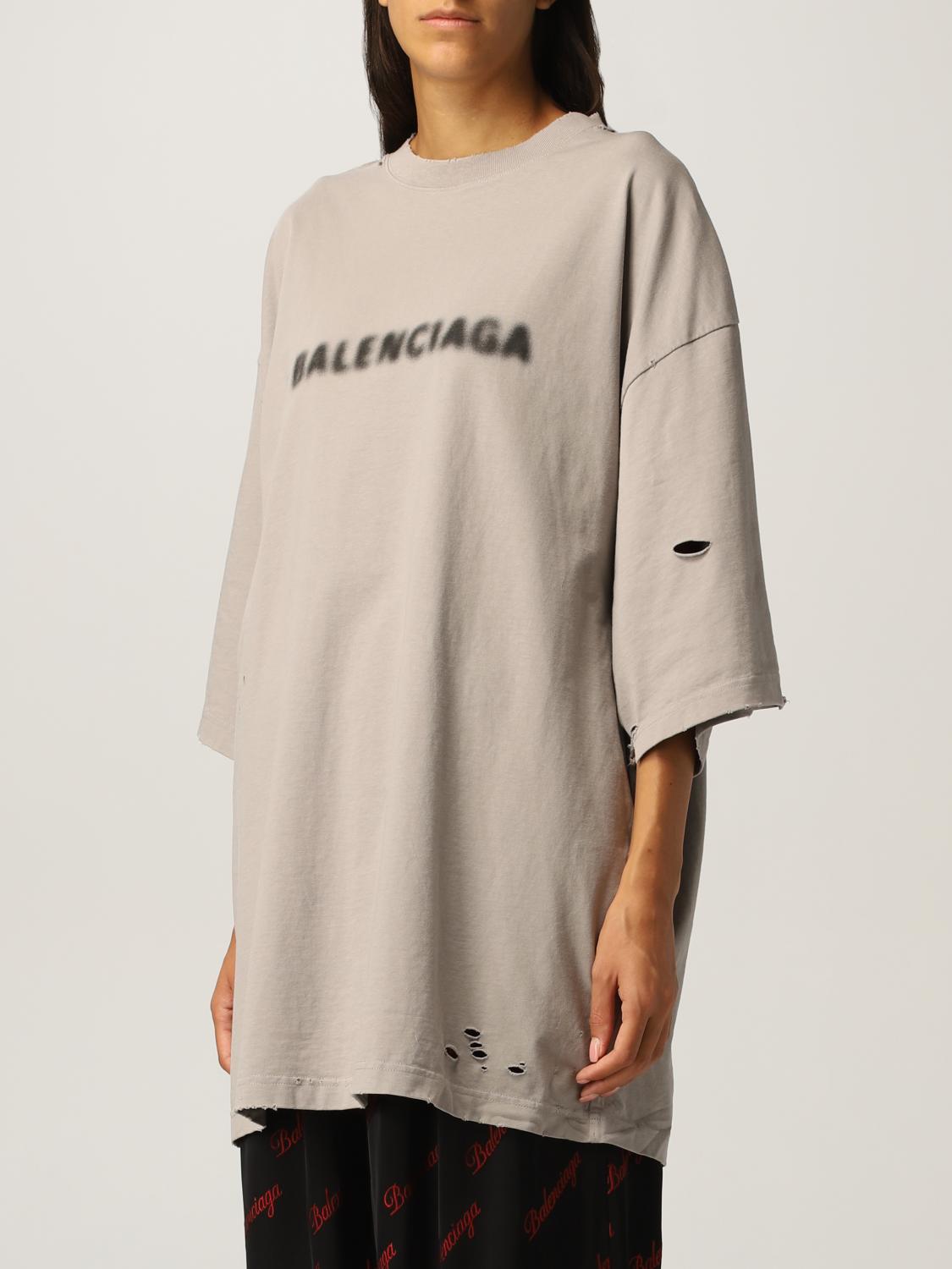 balenciaga oversized t shirt grey