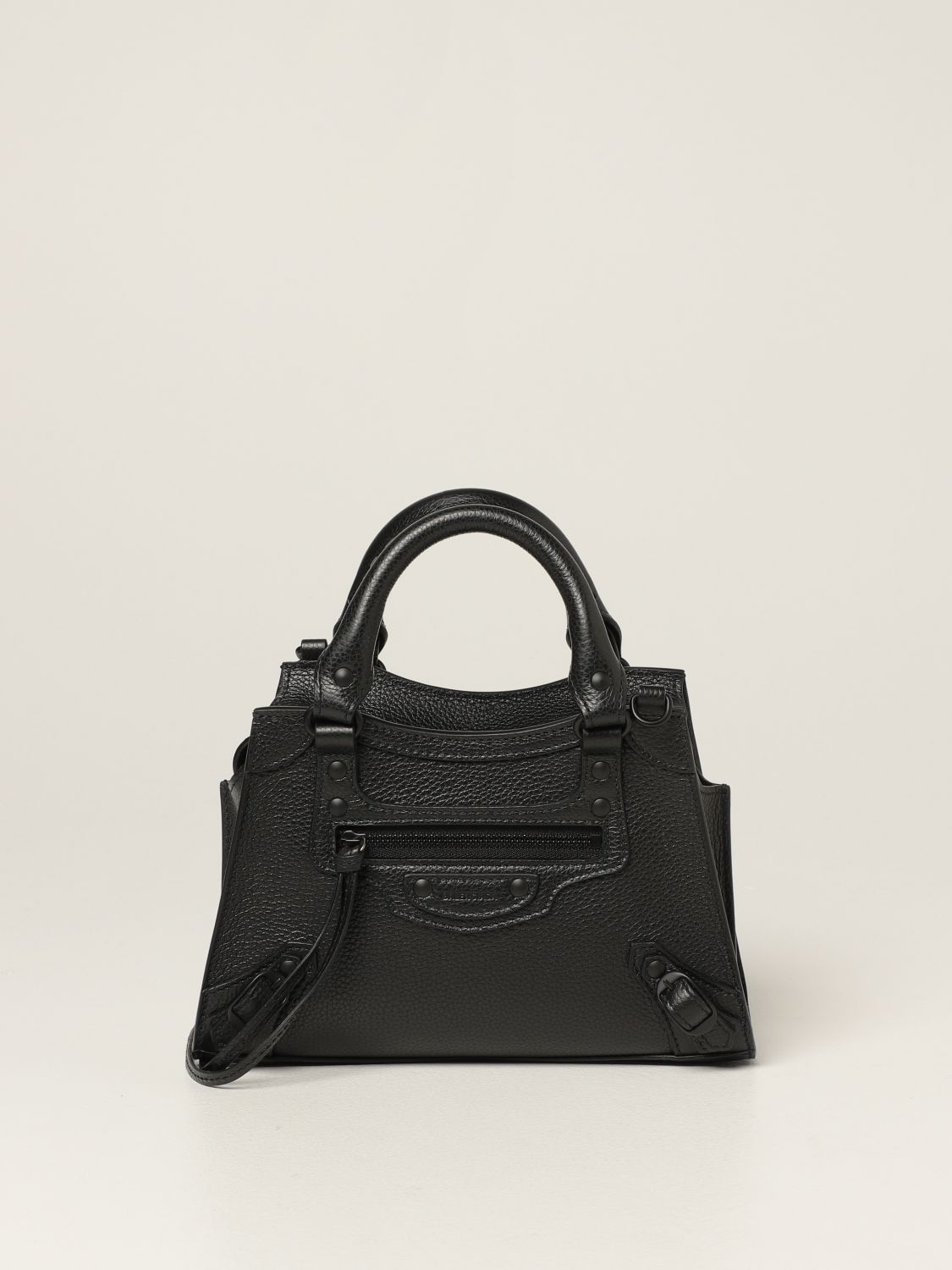 BALENCIAGA: Neo Classic City mini bag in textured leather | Mini Bag ...