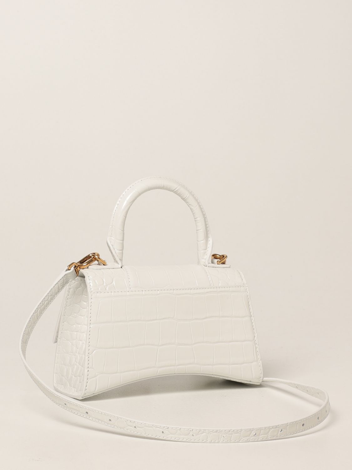 balenciaga hourglass white bag