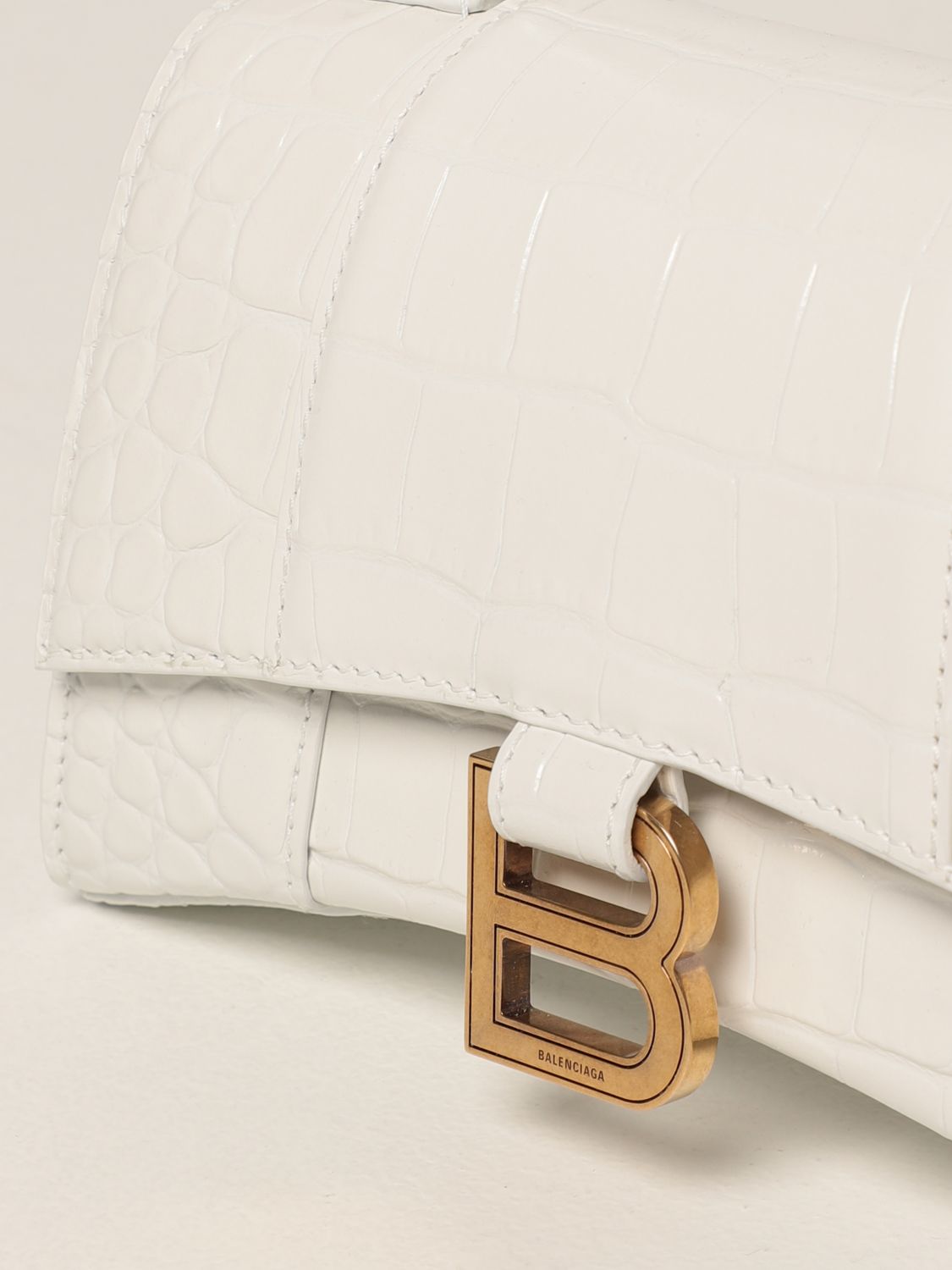 balenciaga hourglass white bag