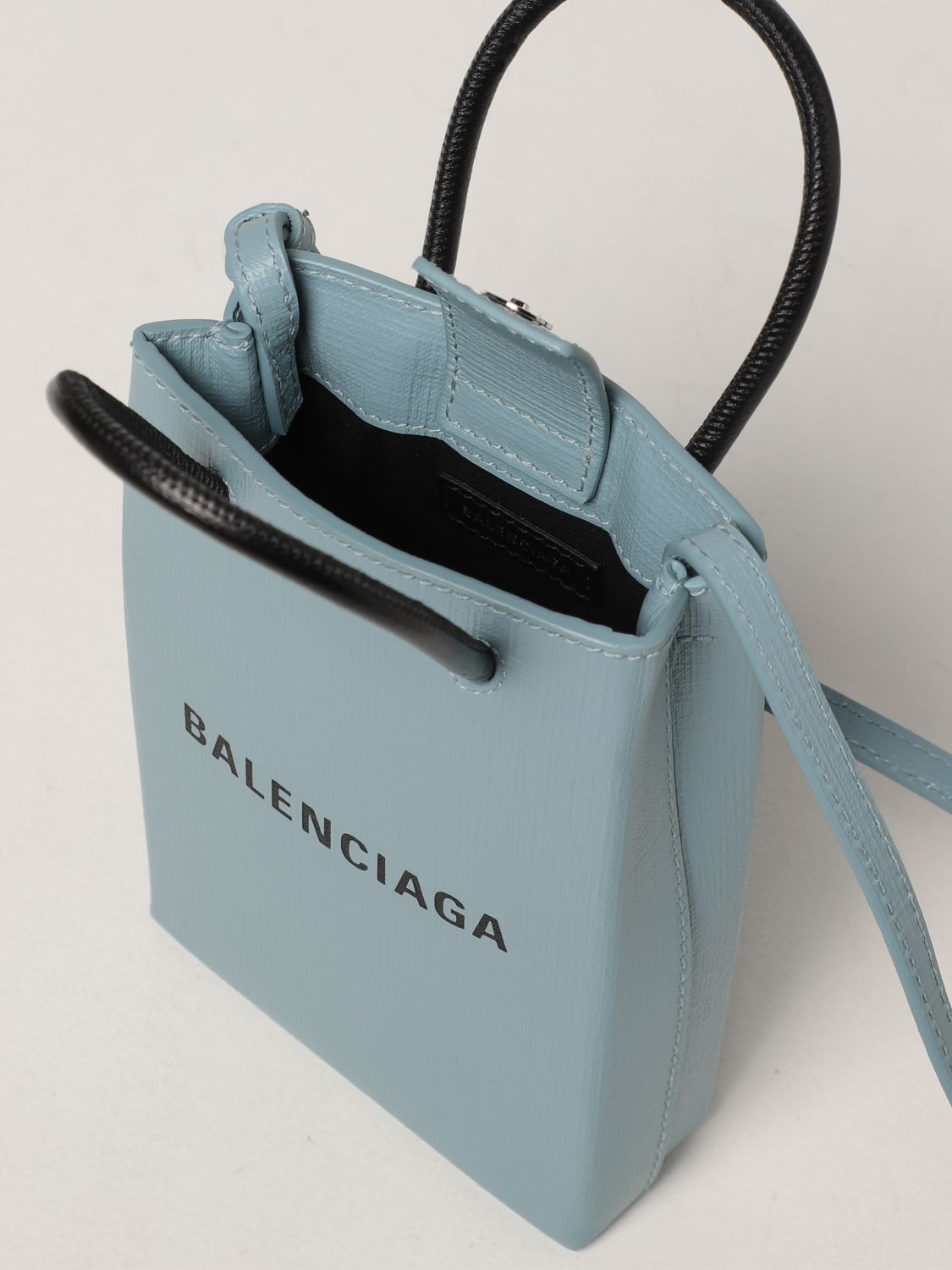 Mini bag Balenciaga: Balenciaga leather shopping bag dust 5