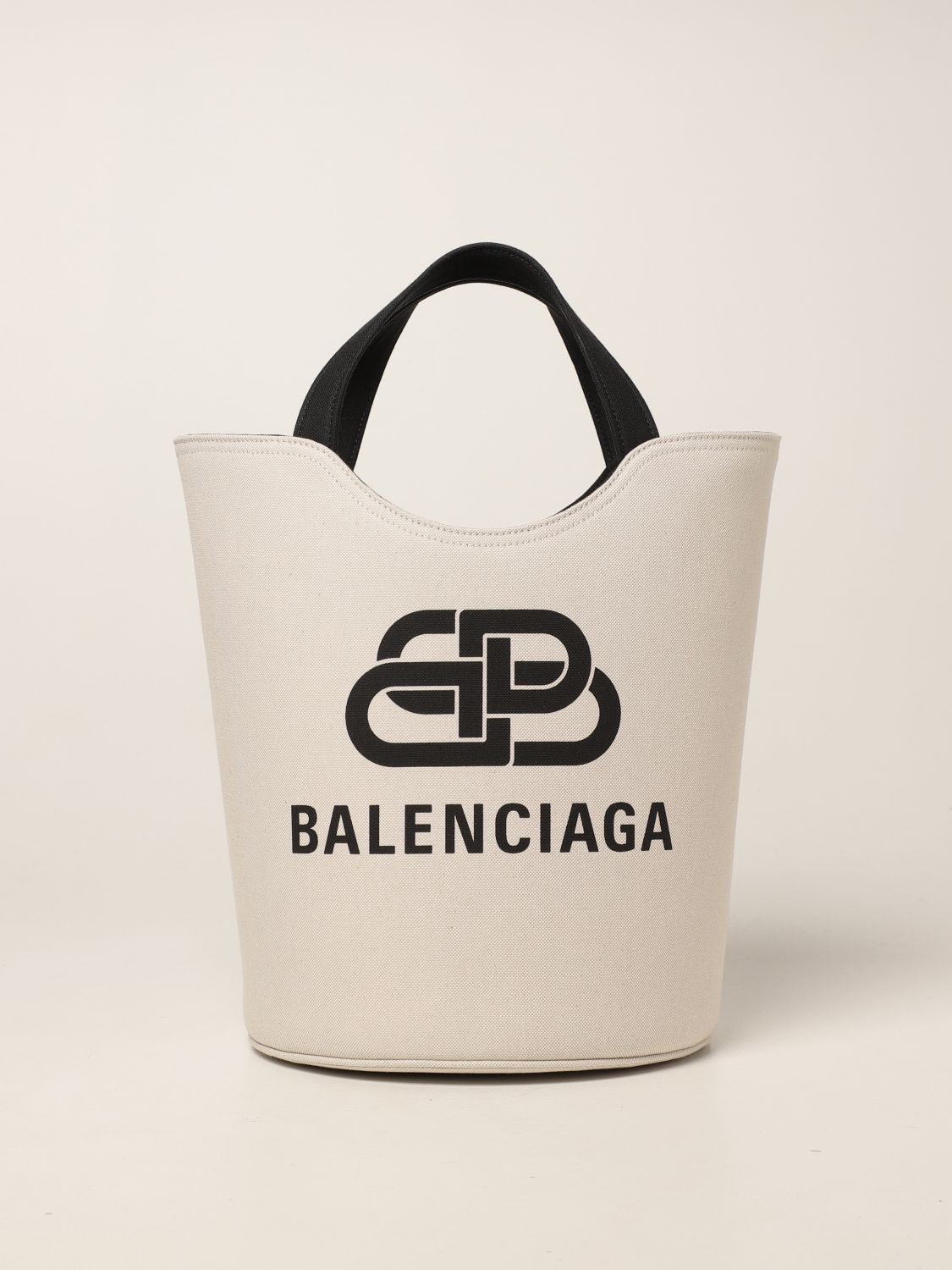 Handbag Balenciaga: Wave Tote M Balenciaga bag in canvas natural 1